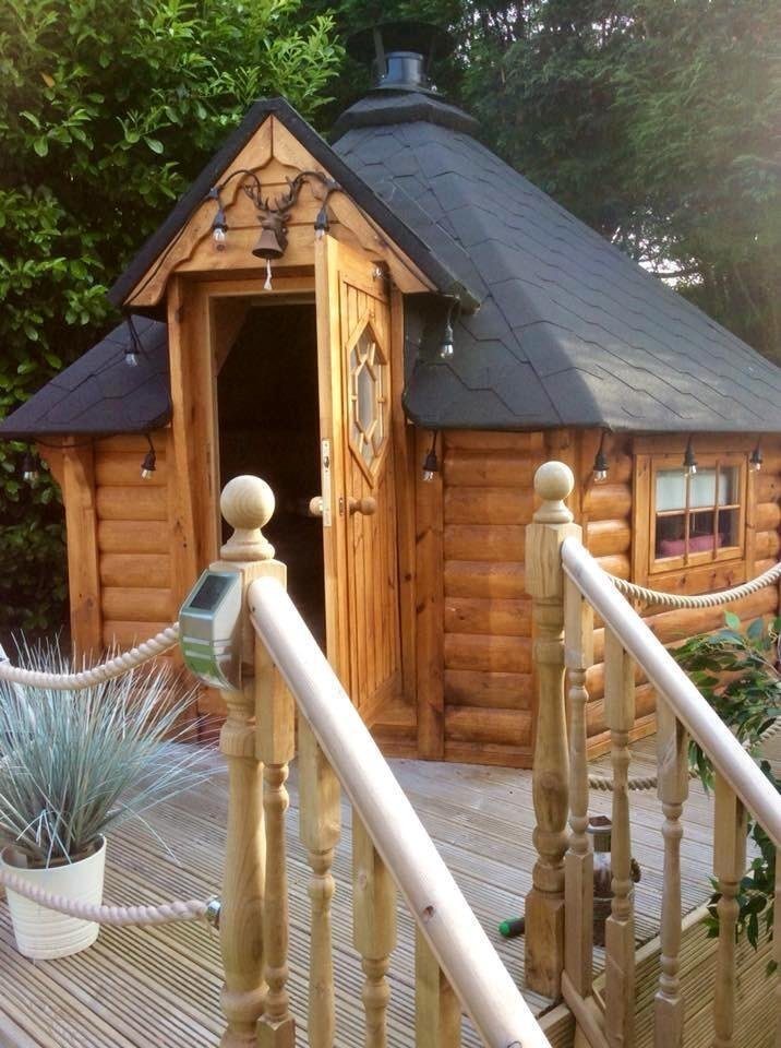 Thumbnail - JVmoebel Grillkota Hütte Grillhütte Haus Finnische Grills Grillhaus für Garten, BxT: 4.6x5.98 cm, (1x Sauna), Made in Eu...