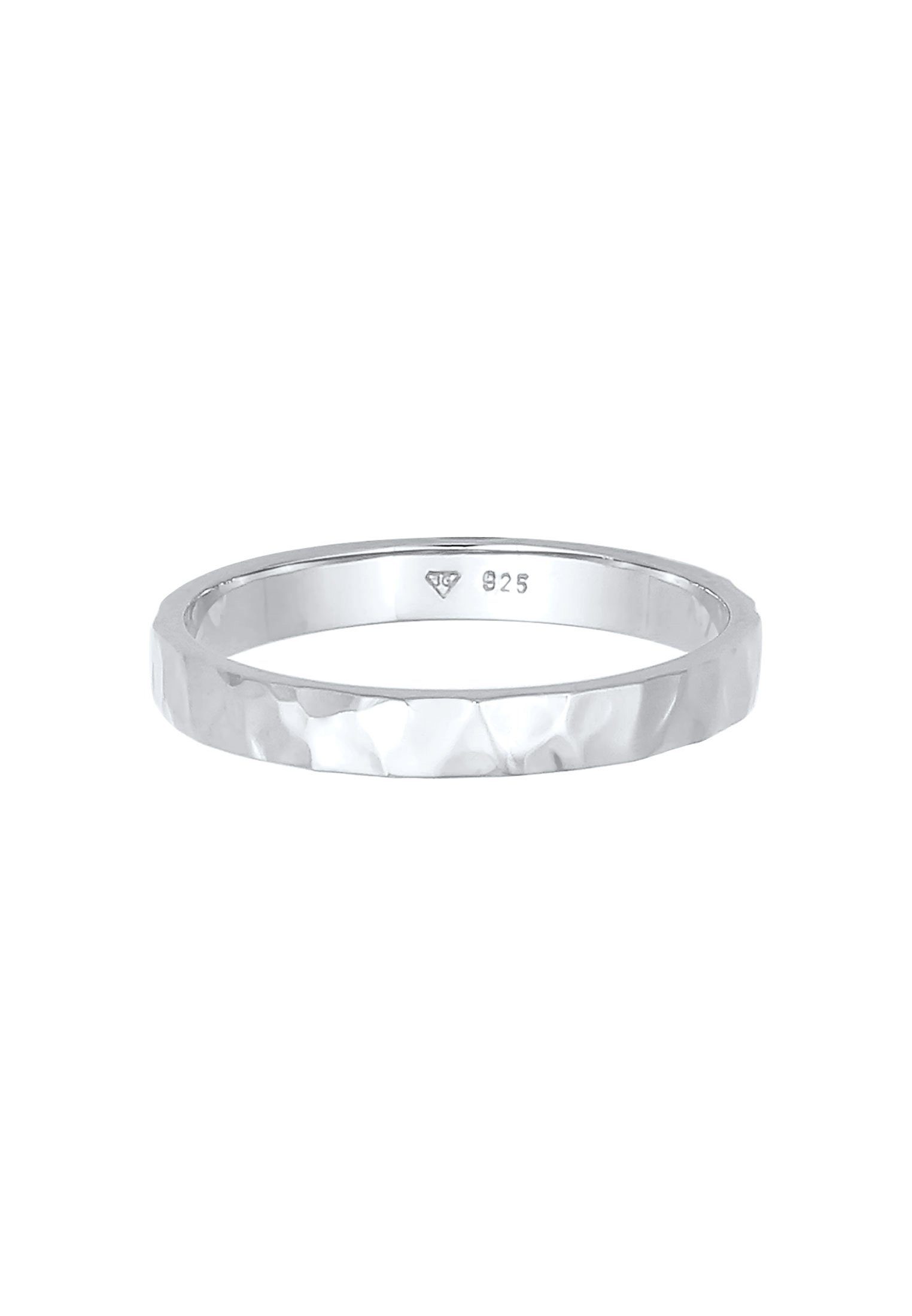 Elli Fingerring Basic Bandring Fein Gehämmert günstig online kaufen