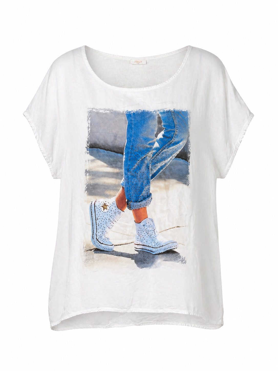 Kurzarmshirt - T-Shirt - Shirt kurzarm Damen - trendiges Front Artwork