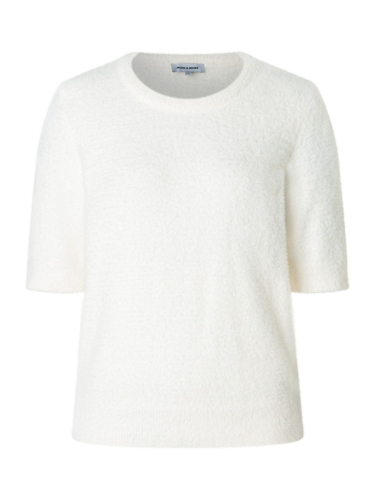 Rundhalspullover haariger Flauschpullover