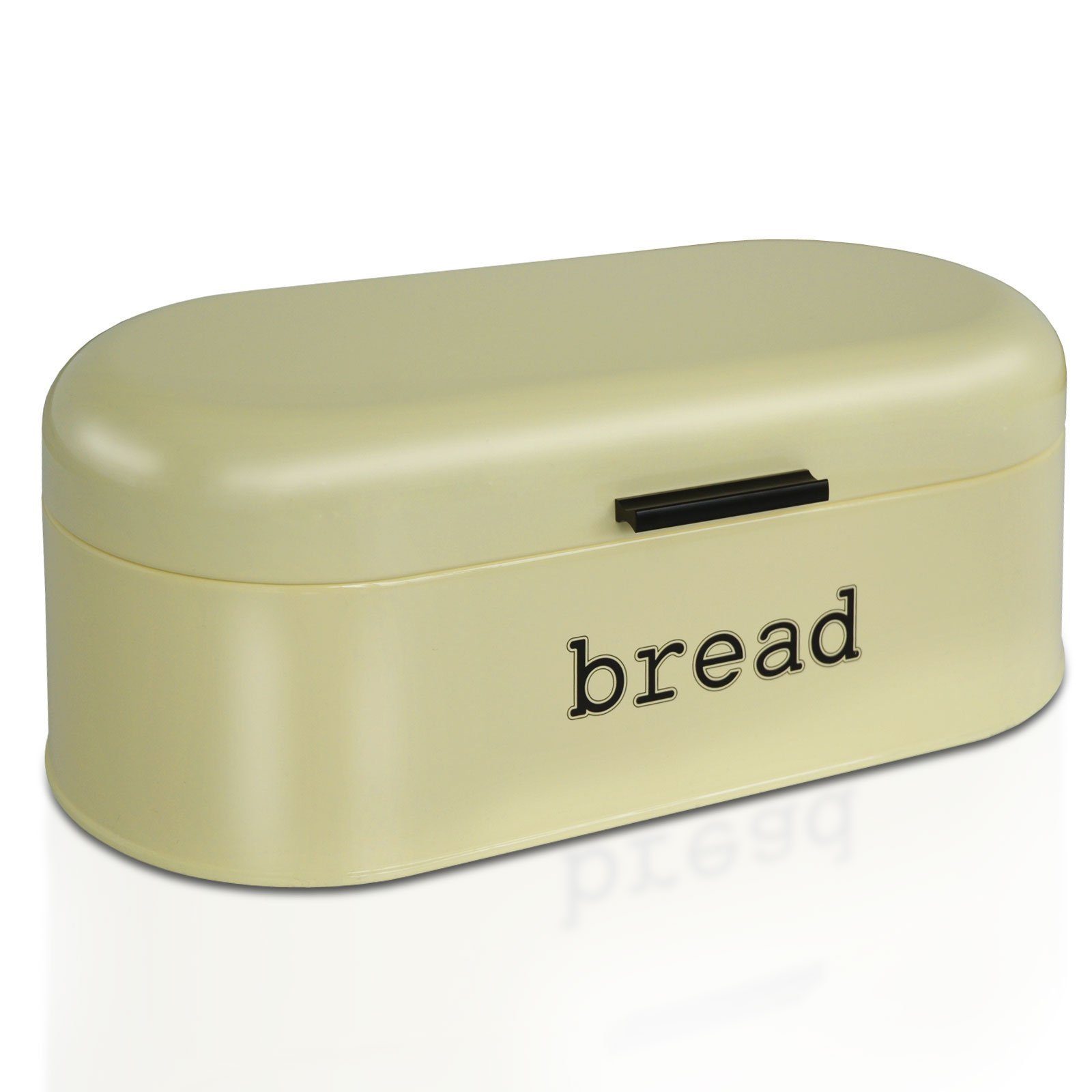 casa pura Brotkasten Karl, Erhältlich in 2 Größen, Brotbehälter, Edelstahl, Aluminium, mit Griff am Deckel