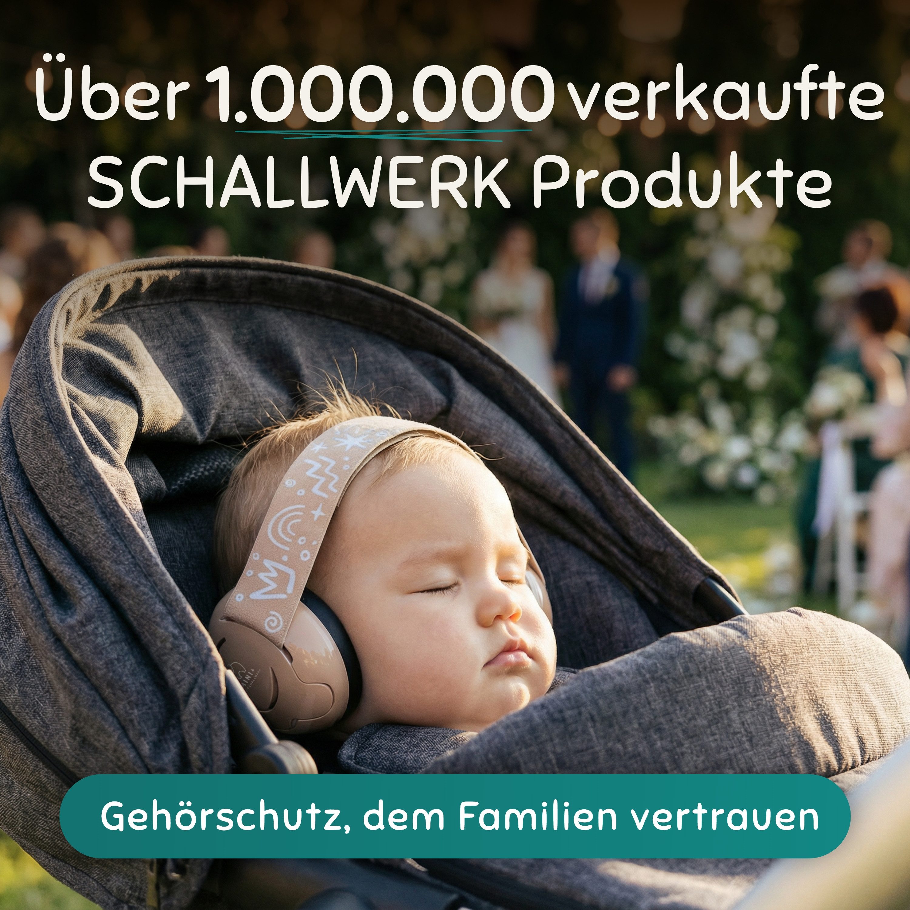 Schallwerk Kapselgehörschutz Mini+ Gehörschutz Baby, Lärmschutz Ohrenschützer Babys & Kleinkinder, (Ohrenschutz für Babys & Kleinkinder, mit verstellbarem Kopfb – Bild 2 von 5