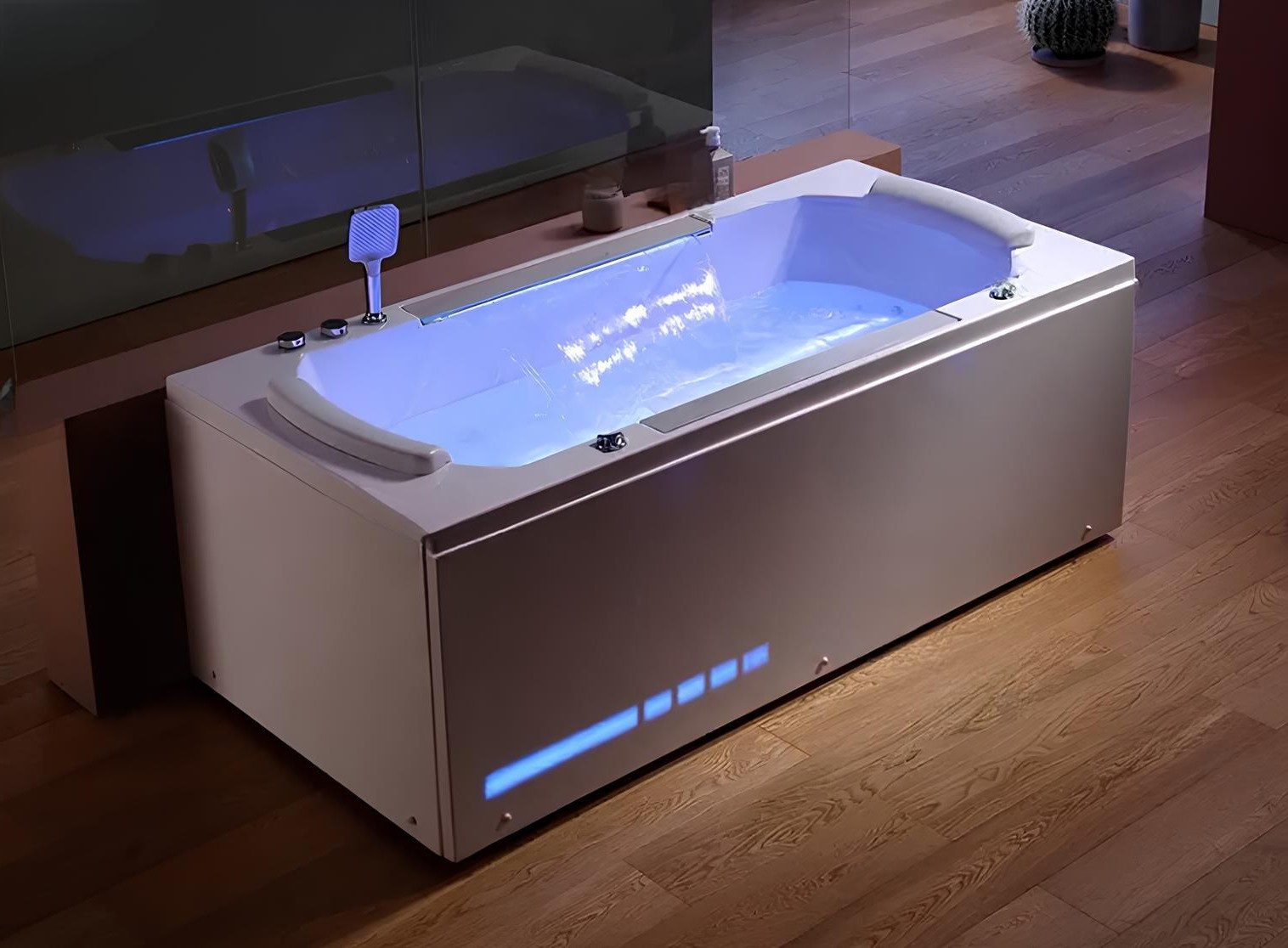 Xlmoebel Whirlpool-Badewanne XLMOEBEL Hydromassagewanne mit 48 Düsen aus hochwertigem Acryl, Made in Europa