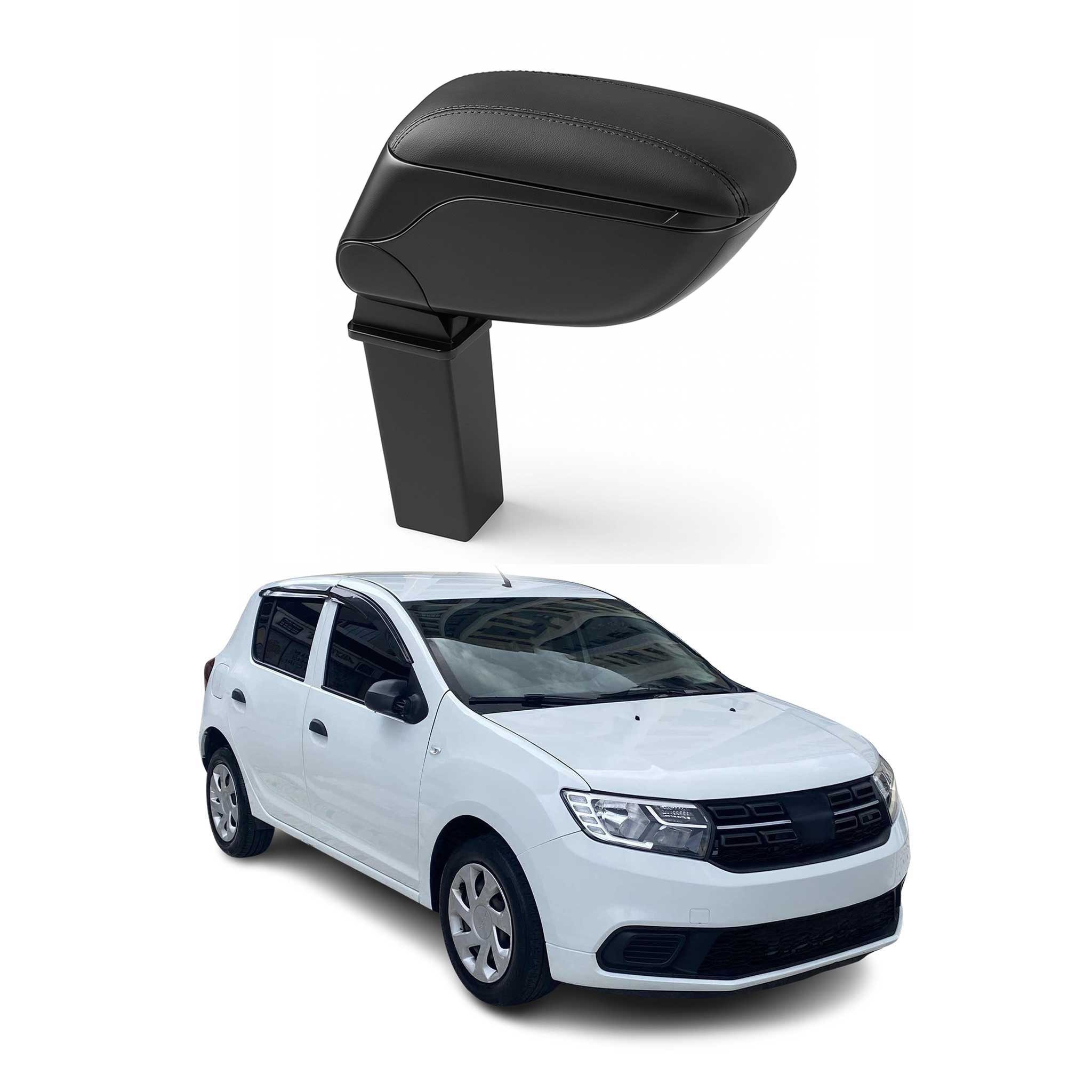 OMAC Armlehne Mittelarmlehne für Dacia Sandero & Sandero Stepway 2012-2016 Schwarz, Langlebig,Multifunktional,Einfache Installation