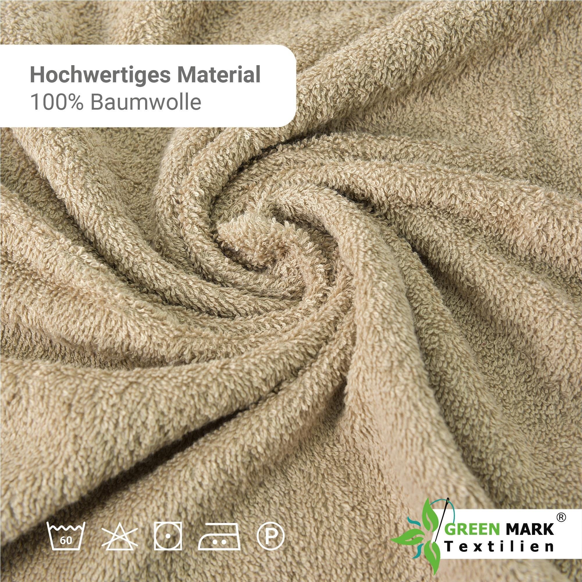 Duschtuch (4-St), Baumwolle Duschhandtuch Duschtuch Sand 100% 70x140cm 400gsm, NatureMark