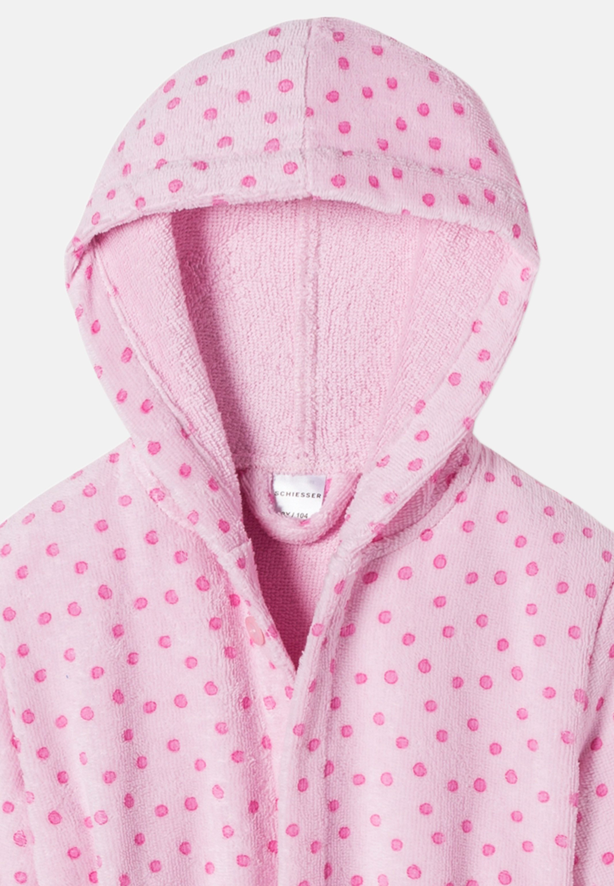 Schiesser Bademantel Kids Girls, Baumwolle, nicht relevant, Gürtel, Bademantel - Baumwolle - Weicher Velour für besten Tragekomfort