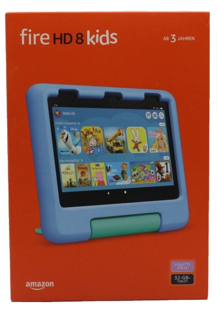 Amazon Fire HD 8 Kids Tablet 2022 Tablet (8", 32 GB, Fire OS, Kindergerecht) Violett
