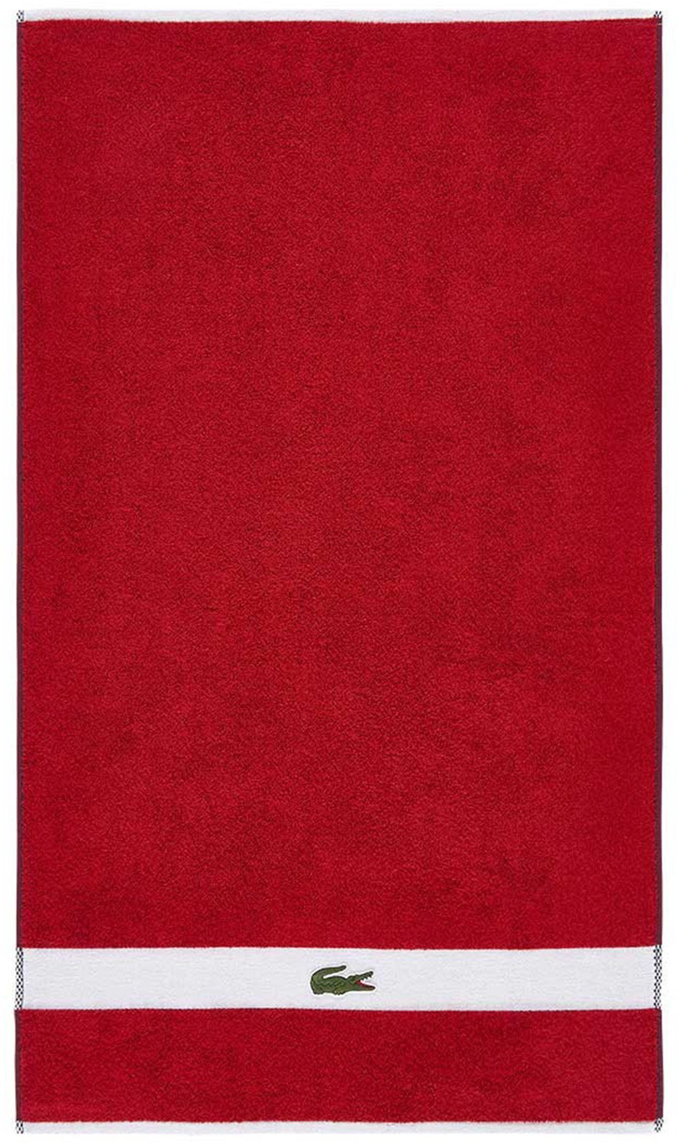Lacoste Handtuch LCASUAL, Frottier (1-St), mit Label-Applikationen und Bordüre