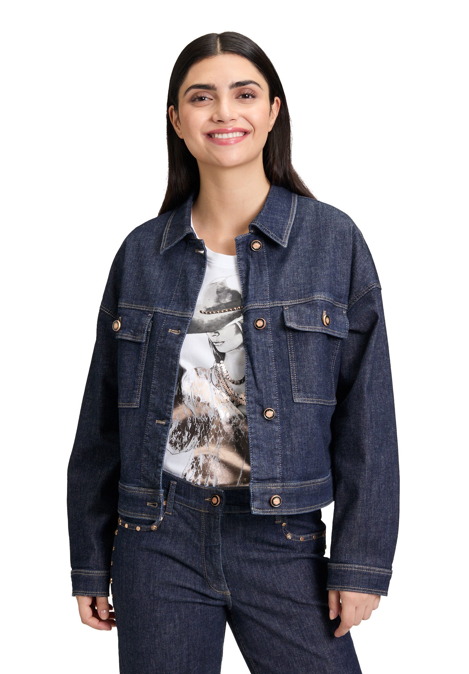 Jackenblazer Betty Barclay Damen Jeansjacke langarm