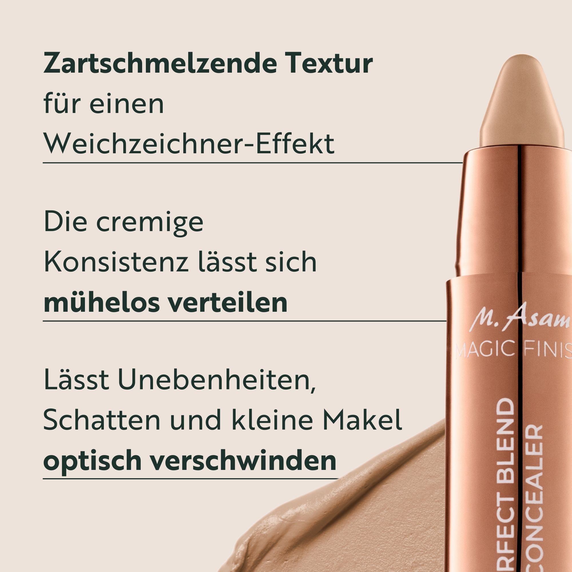 asambeauty Concealer M. Asam MAGIC FINISH Perfect Blend Concealer Ivory (3 g)