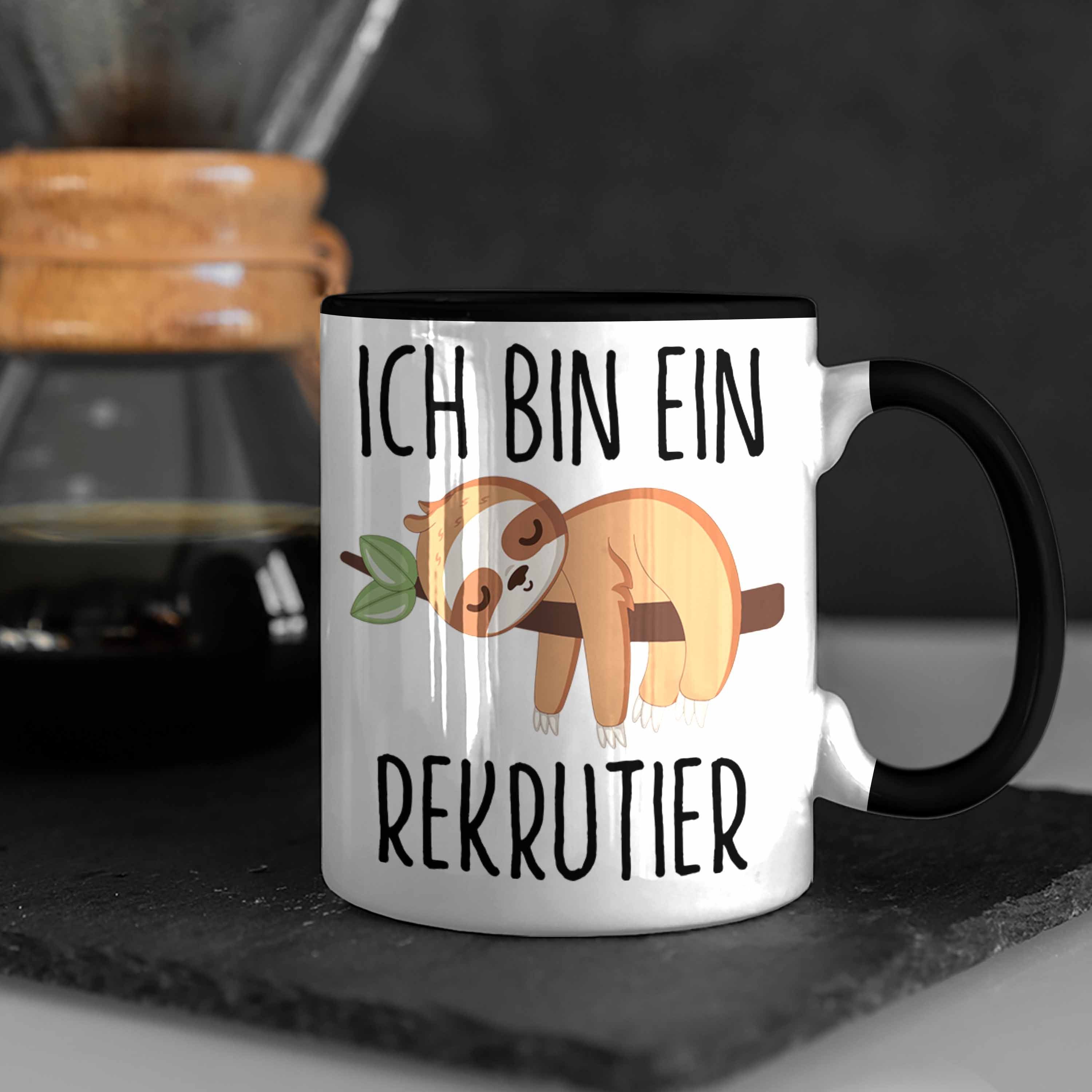 Lustiger Recruiting Personalreferent Trendation Schwarz Geschenk Faultier Rekrutier Tasse Tasse