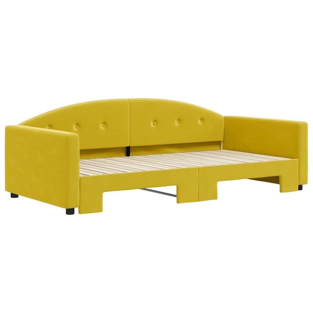vidaXL Bett Tagesbett Ausziehbar Gelb 100x200 günstig online kaufen