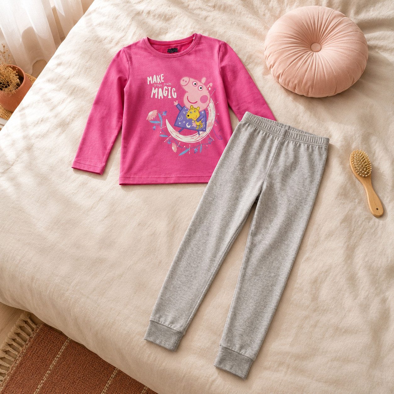 Peppa Pig Schlafanzug Peppa Wutz Pig Kinder Mädchen Schlafanzug Pyjama Gr. 92 bis 116 – Bild 4 von 5
