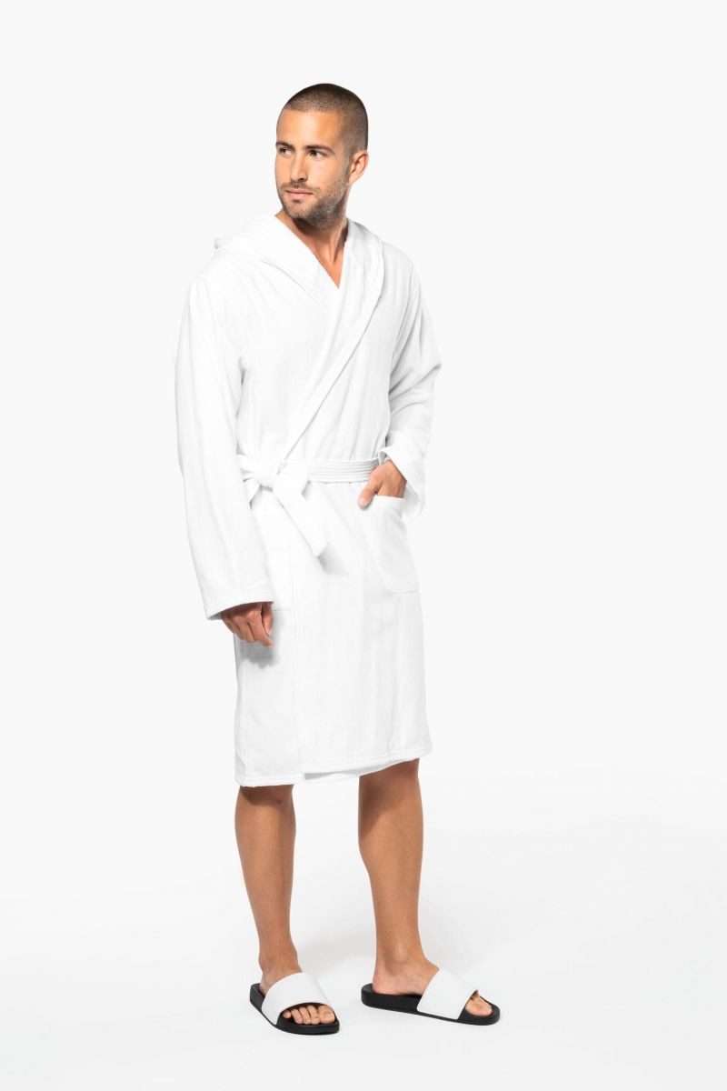 Kariban Bademantel Unisex Bademantel mit Kapuze Bio