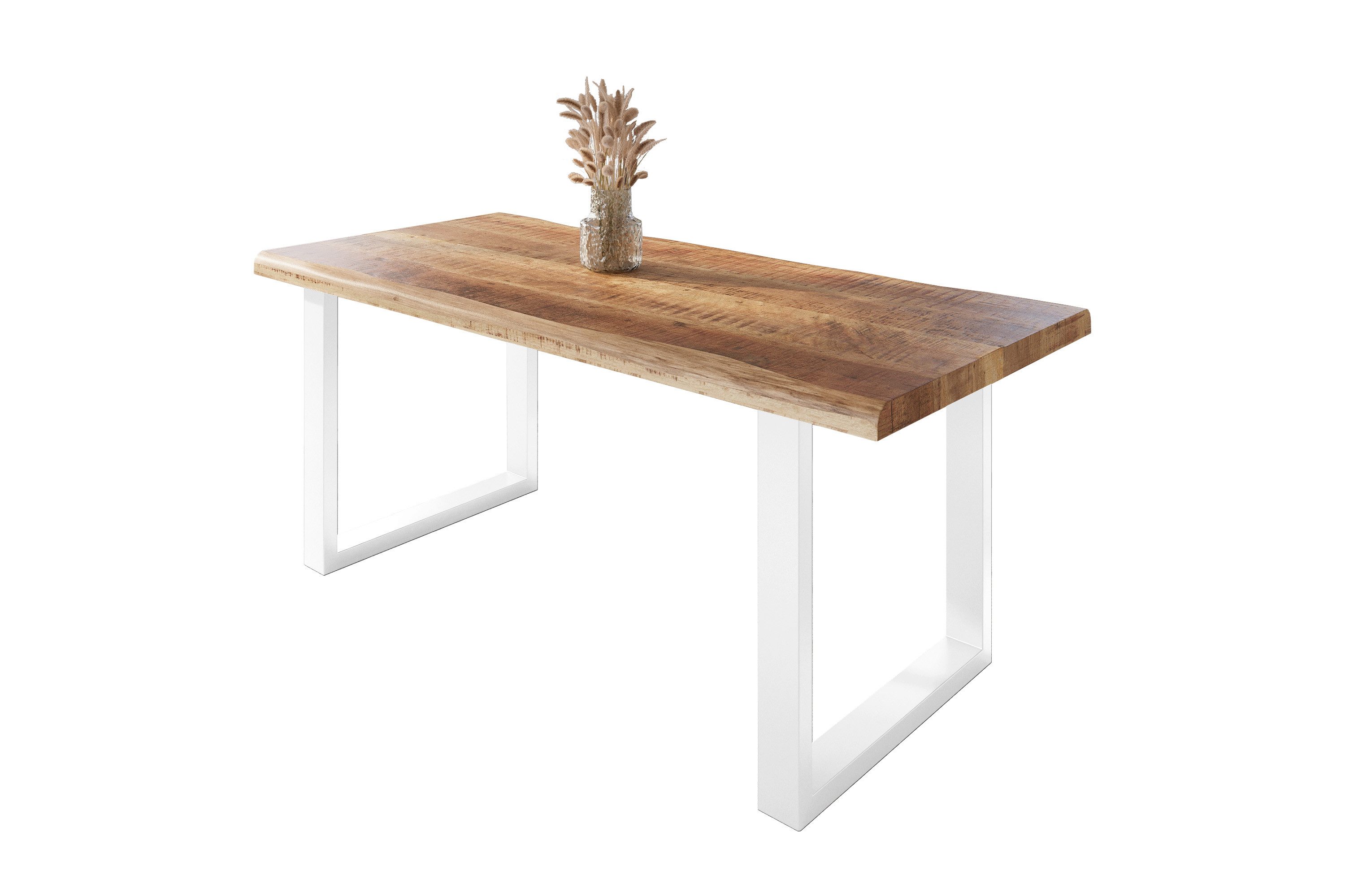 SAM® Esstisch Waves, Mangoholz, gedoppelte Tischplatte, günstig online kaufen
