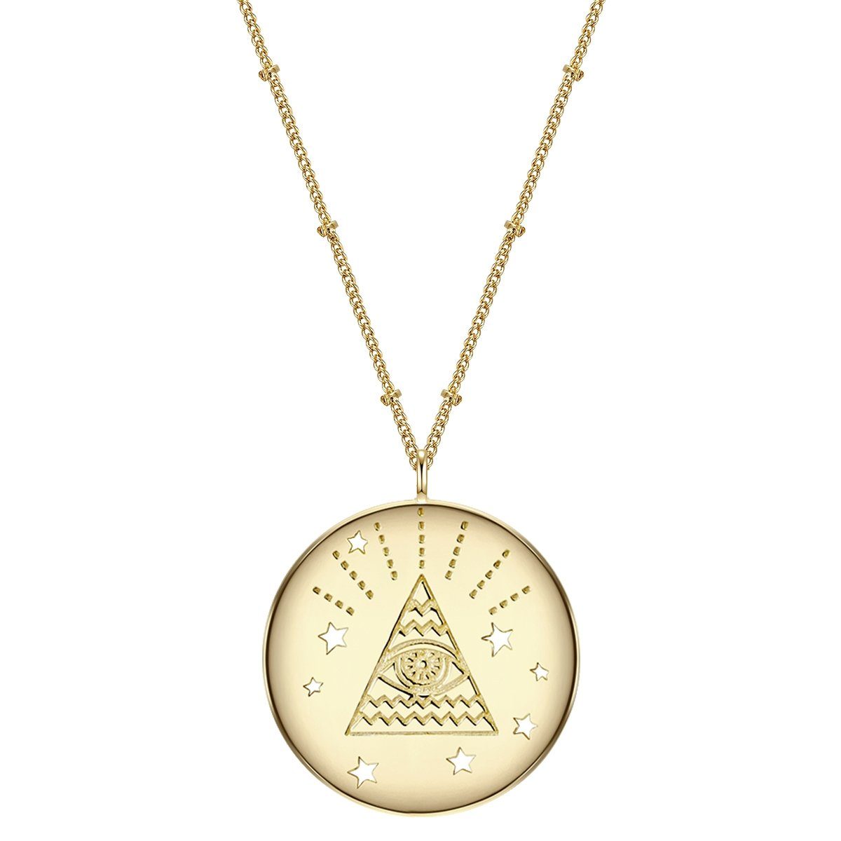 Glanzstücke München Silberkette Allsehendes Auge gelbgold, aus Sterling Sil günstig online kaufen
