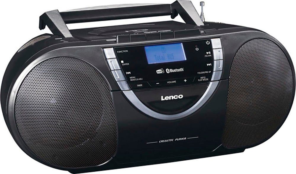 SCD-6900BK BT und Radio-CD-Player DAB+, Kassette mit (Digitalradio Tragbarer CD-Radiorecorder Lenco - (DAB)