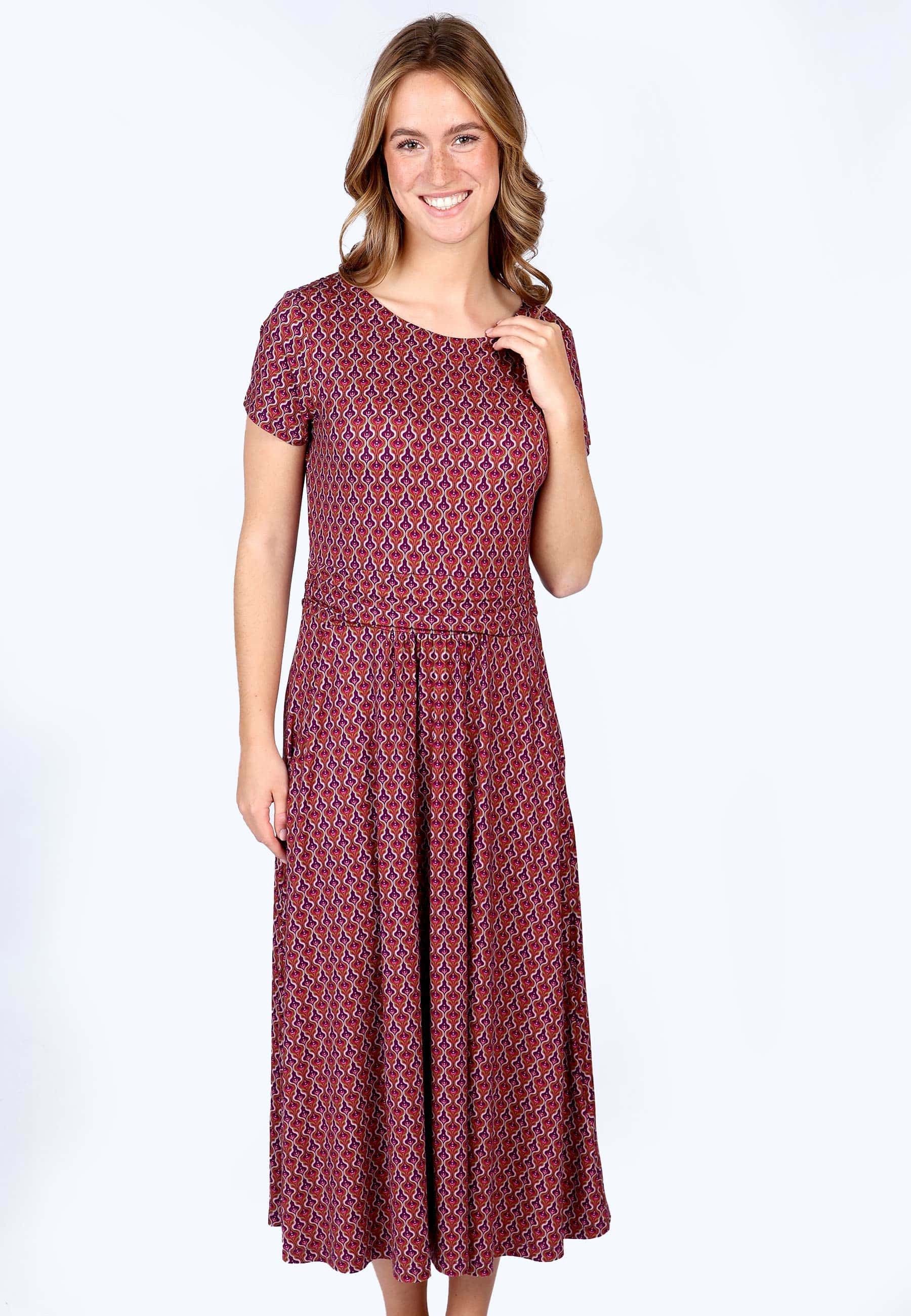 Lykka du Nord Sommerkleid Malind geo Taillenraffung
