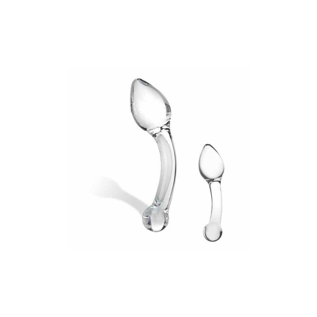 Glas Anal-Stimulator Glas - Pure Indulgence Glass Anal Slider, gebogener Dildo