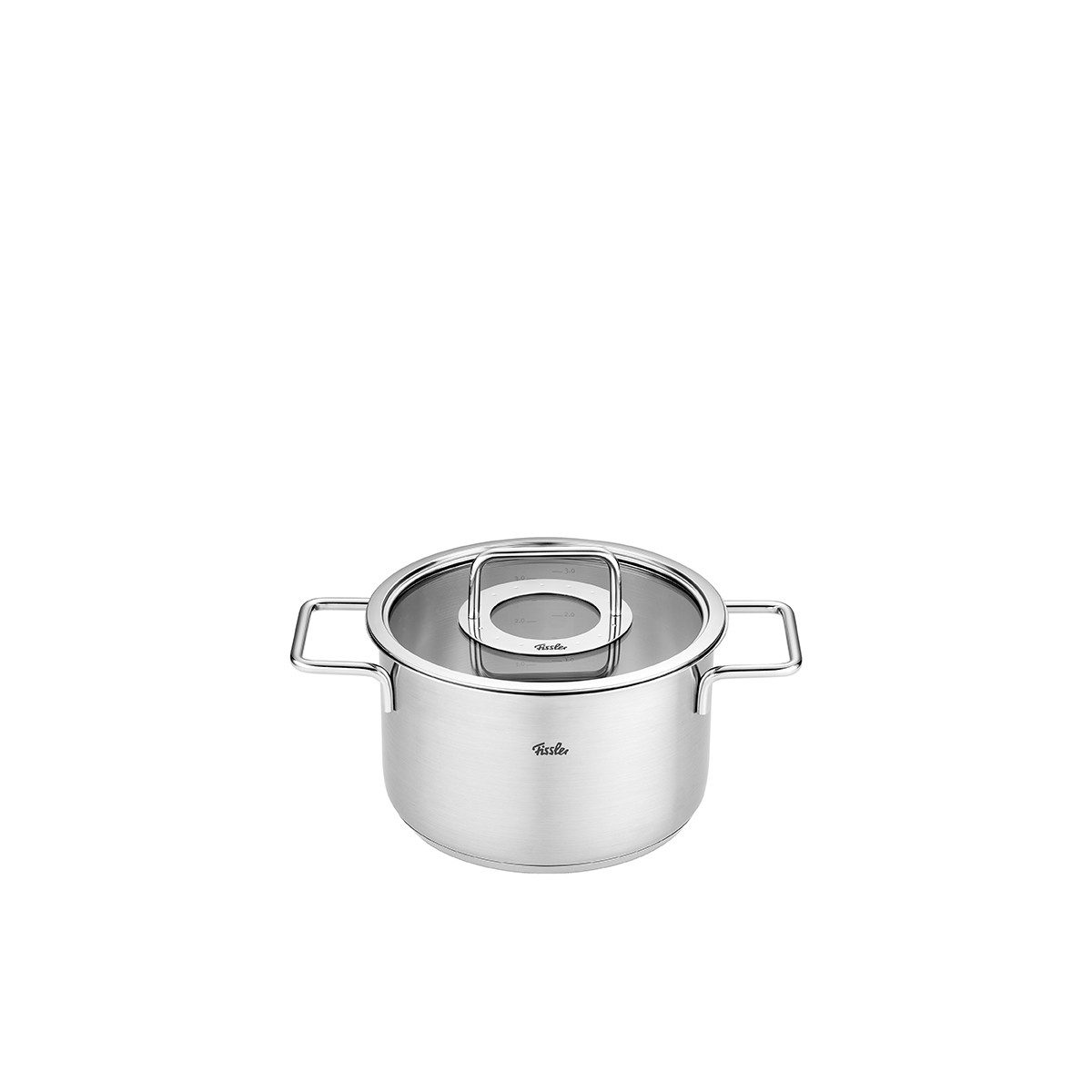 Fissler Topf-Set Fissler Pure Collection, Edelstahl 18/10 (Set, 4-tlg., Kochtopf 20/24cm; Bratentopf 20/24cm), backofengeeignet (bis 180°C);superthermic Boden; Made in Germany