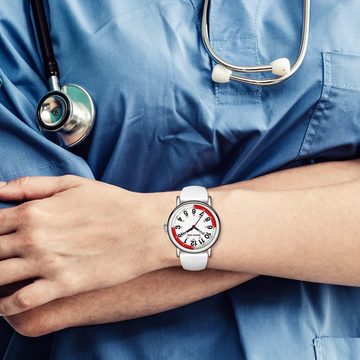 GOLDEN HOUR Medizinisches Personal Watch, Leicht ablesbares Zifferblatt,Präzises Quarzwerk,Design fürPulsmessung