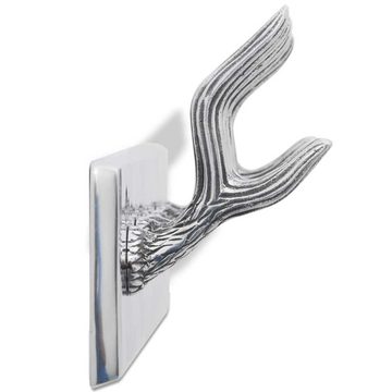 vidaXL Garderobe Aluminium Garderobenhaken Hakenleiste Hut- Krawattenaufhänger Silber