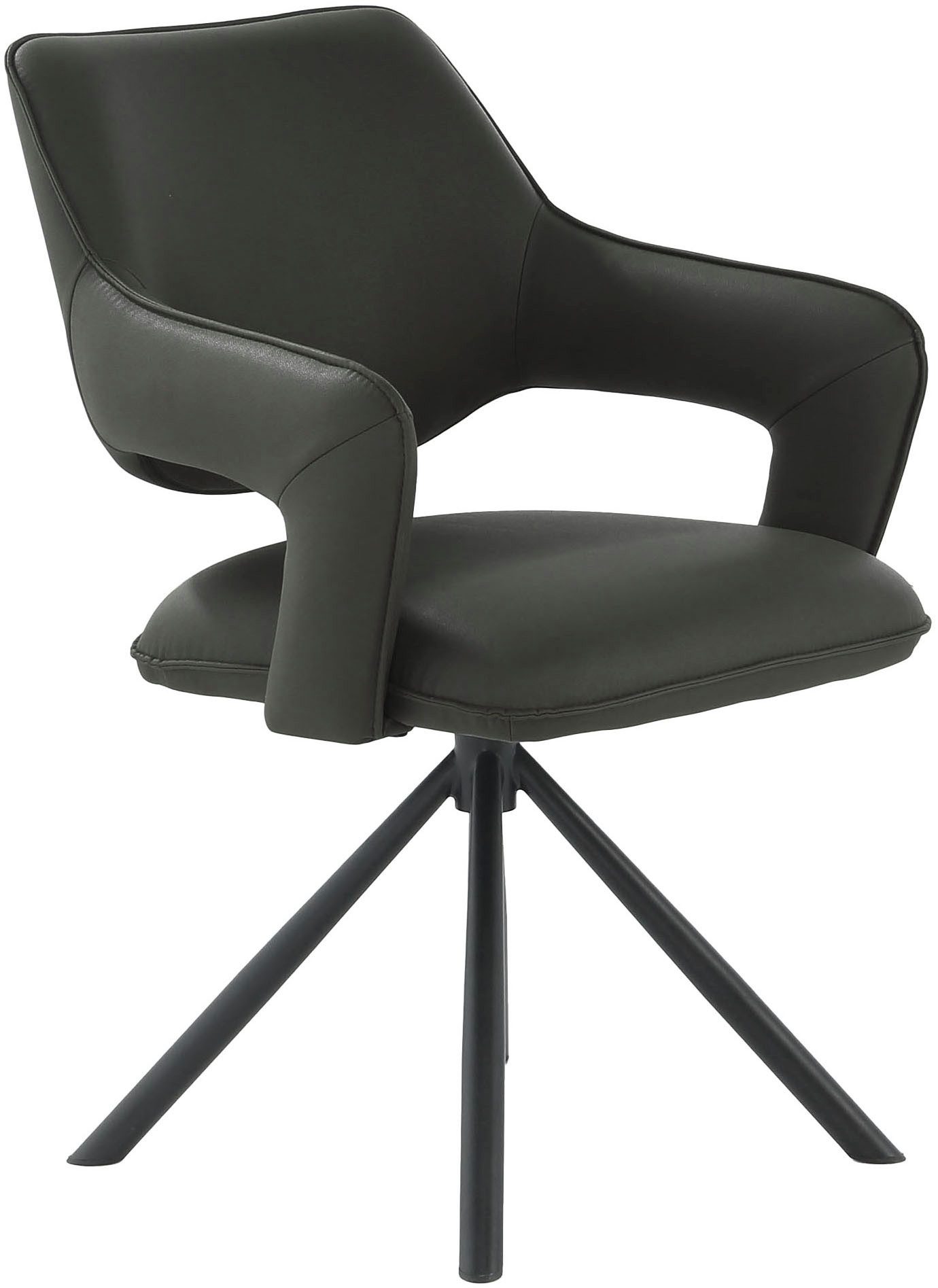 Jockenhöfer Gruppe Esszimmerstuhl Lambert (Set, 4 St), 4-Fuss-Stuhl, Drehfunktion (360), Lederoptik, bis 150 kg belastbar