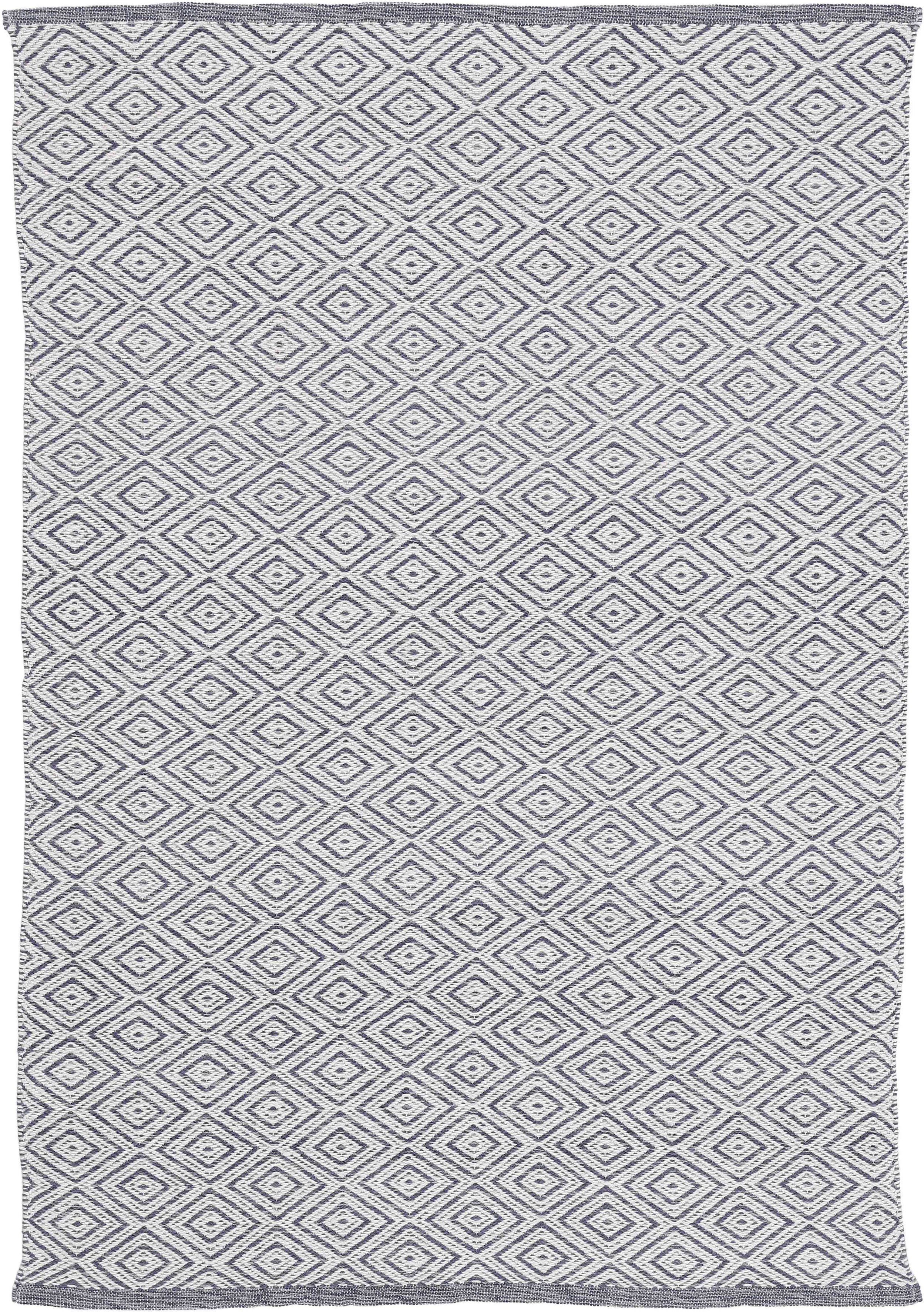 Teppich Frida 200, carpetfine, rechteckig, Höhe: 7 mm, Wendeteppich, 100% recyceltem Material (PET), Flachgewebe, Sisal Optik blau