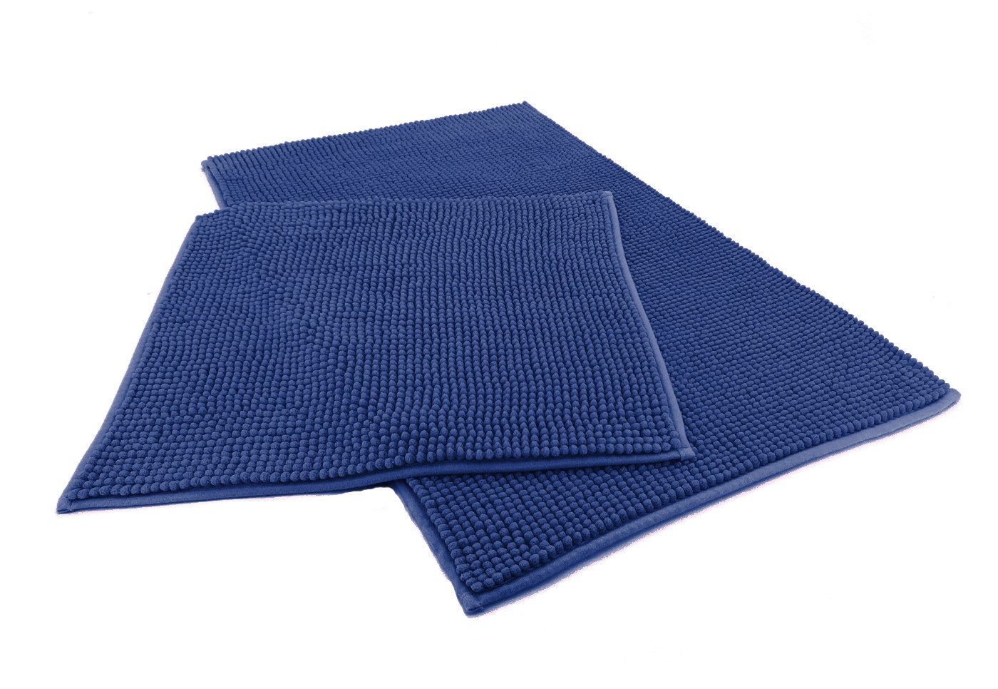 heimtexland Badematte Badvorleger Chenille Badteppich Duschvorleger, rutschhemmend beschichtet, Fußbodenheizung geeignet, schnell trocknend, strapazierfähig, fußbodenheizungsgeeignet, rutschfest, saugstark, Polyester, rechteckig, Set 45x50 / 50x80 cm, Hoc