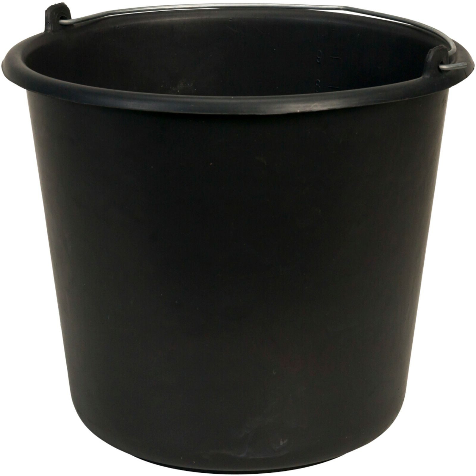 IRONSIDE Mörtelkübel Baueimer Putzeimer Wassereimer Mörteleimer 10 l schwarz mit Literskala