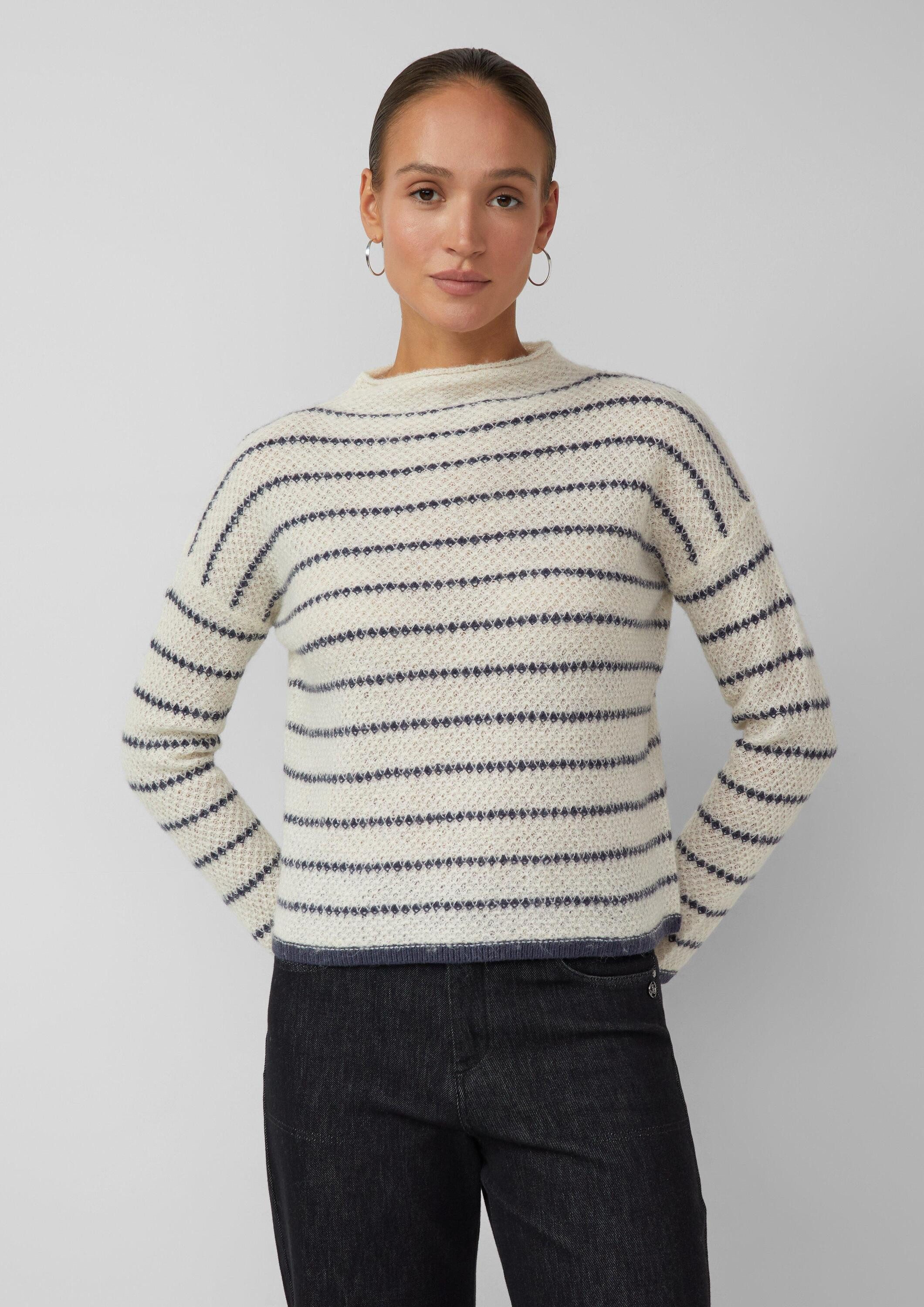s.Oliver Longpullover Strickpullover Softer Strickpullover aus Alpakamix günstig online kaufen