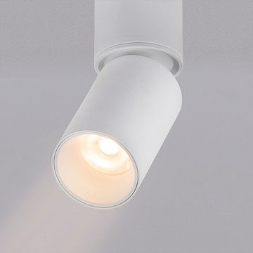 Globo LED Deckenleuchte, LED-Leuchtmittel fest verbaut, Warmweiß, LED Deckenleuchte Wohnzimmerlampe Alu weiß Spot beweglich H 23cm 2x