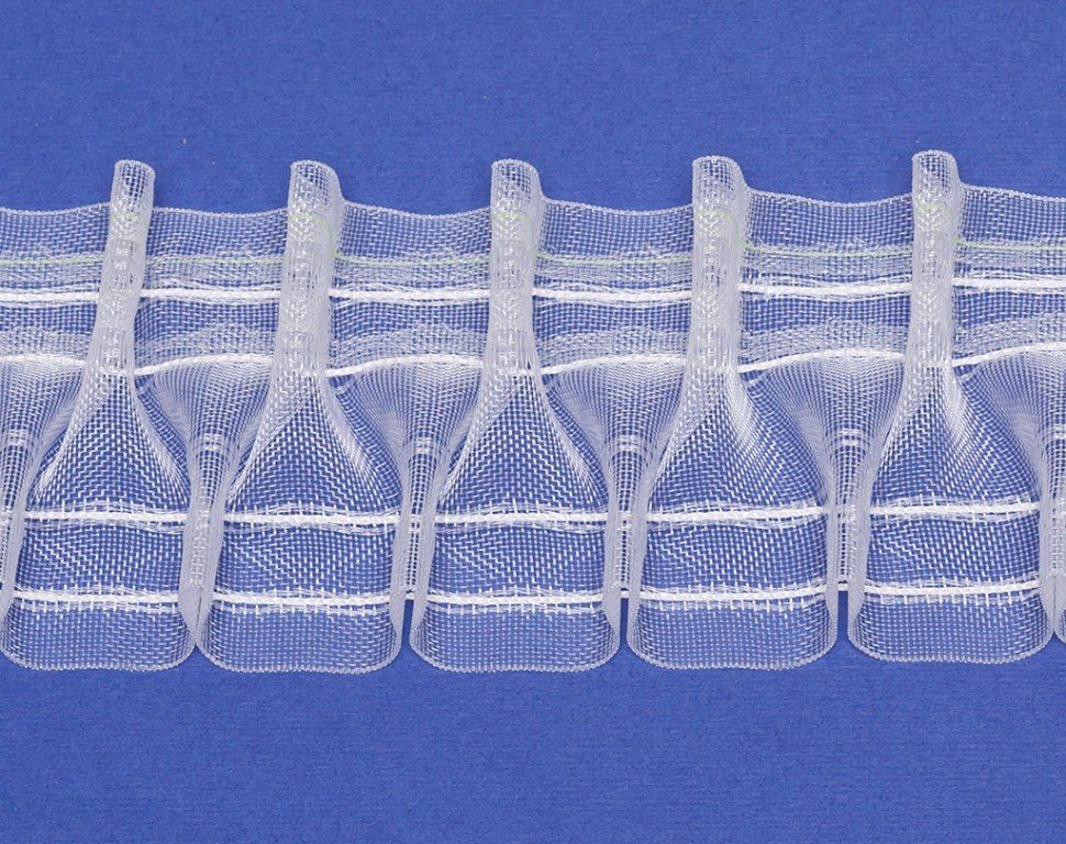 rewagi Gardine Smokfaltenband, transparent / Breite: 70mm - L099, Verkaufseinheit: 5 Meter