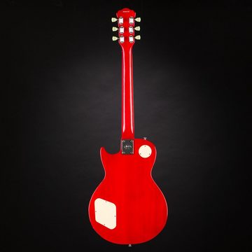 J & D E-Gitarre, LS100 Singlecut E-Gitarre mit zweiteiliger Ahorndecke in Cherry Sunburst, Humbucker Tonabnehmern, Tune-O-Matic Brücke und Mechaniken im Kluson-Style, LS100 Singlecut E-Gitarre, Ahorndecke Cherry Sunburst, Humbucker Ton