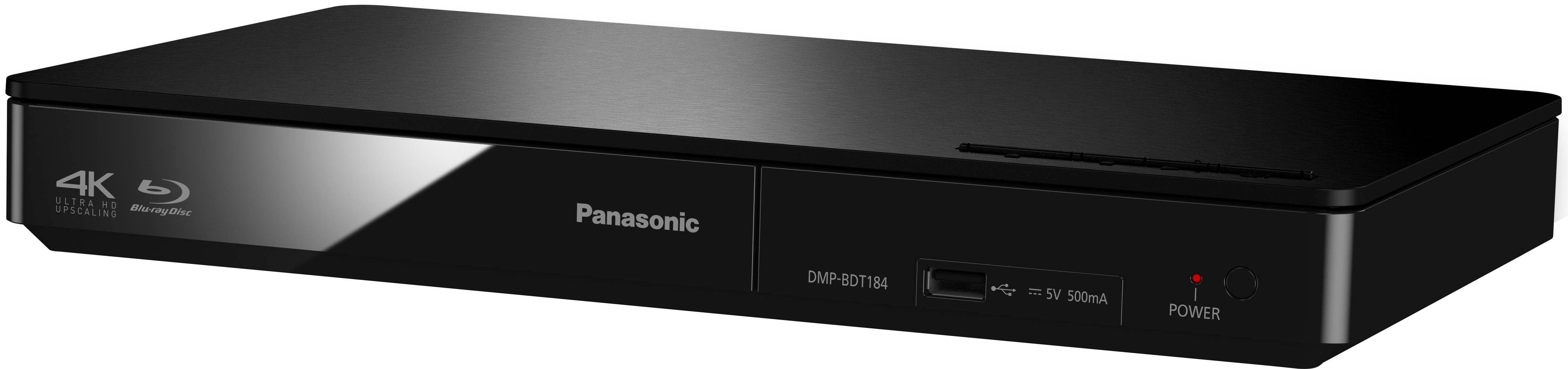 Panasonic DMP-BDT184 / DMP-BDT185 Blu-ray-Player (LAN (Ethernet), 4K Upscaling, Schnellstart-Modus) schwarz