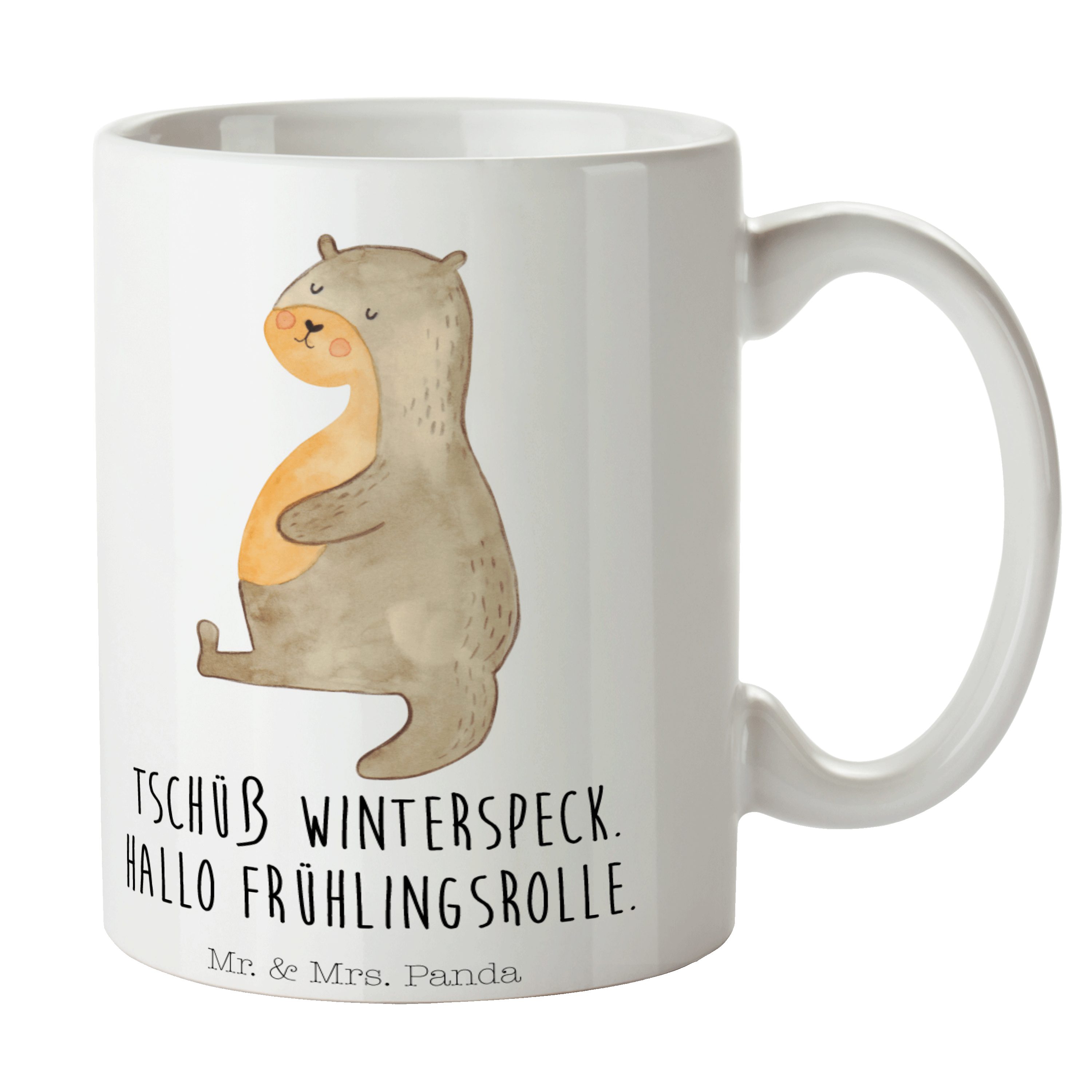 - Geschenk, Otter - Geschenk, Weiß Mr. Tasse, Panda Tasse Mrs. satt, Seeotter, & dick, Bauch Keramik