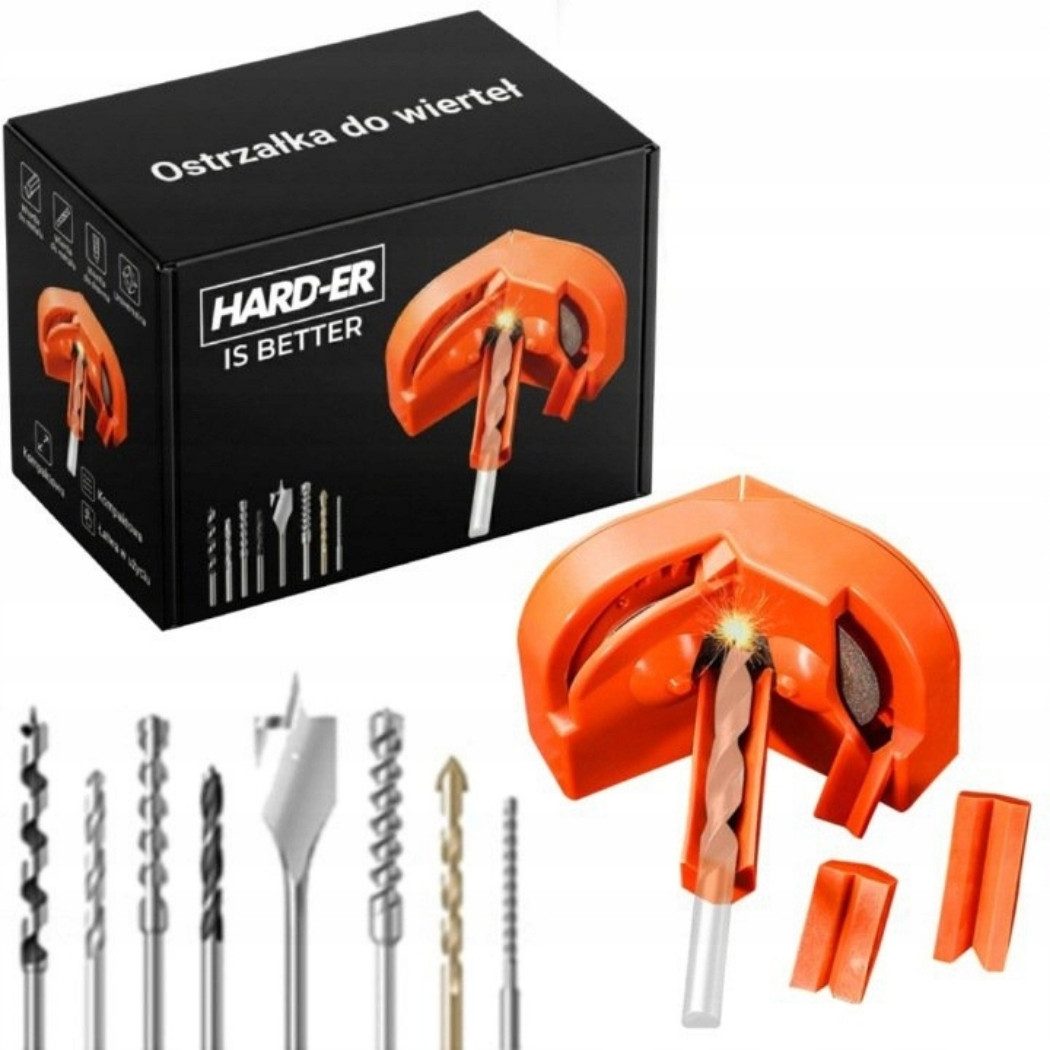 Hard-er Bohrerschärfgerät Bohrerschärfer 2–16 mm mit Diamantschleifscheibe und Winkeleinstellung, für Stahl-, Hartmetall- und Kobaltbohrer mit einem Durchmesser von 2–16 mm, für Stahl-, Hartmetall- und Kobaltbohrer geeignet