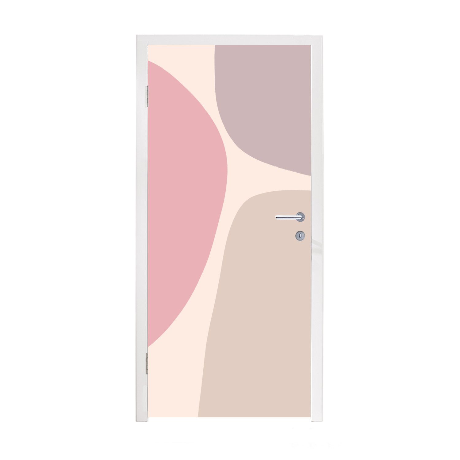MuchoWow Türtapete für St), Fototapete Tür, - Minimalismus, Türaufkleber, 75x205 bedruckt, Matt, cm - Pastell Gestaltung (1