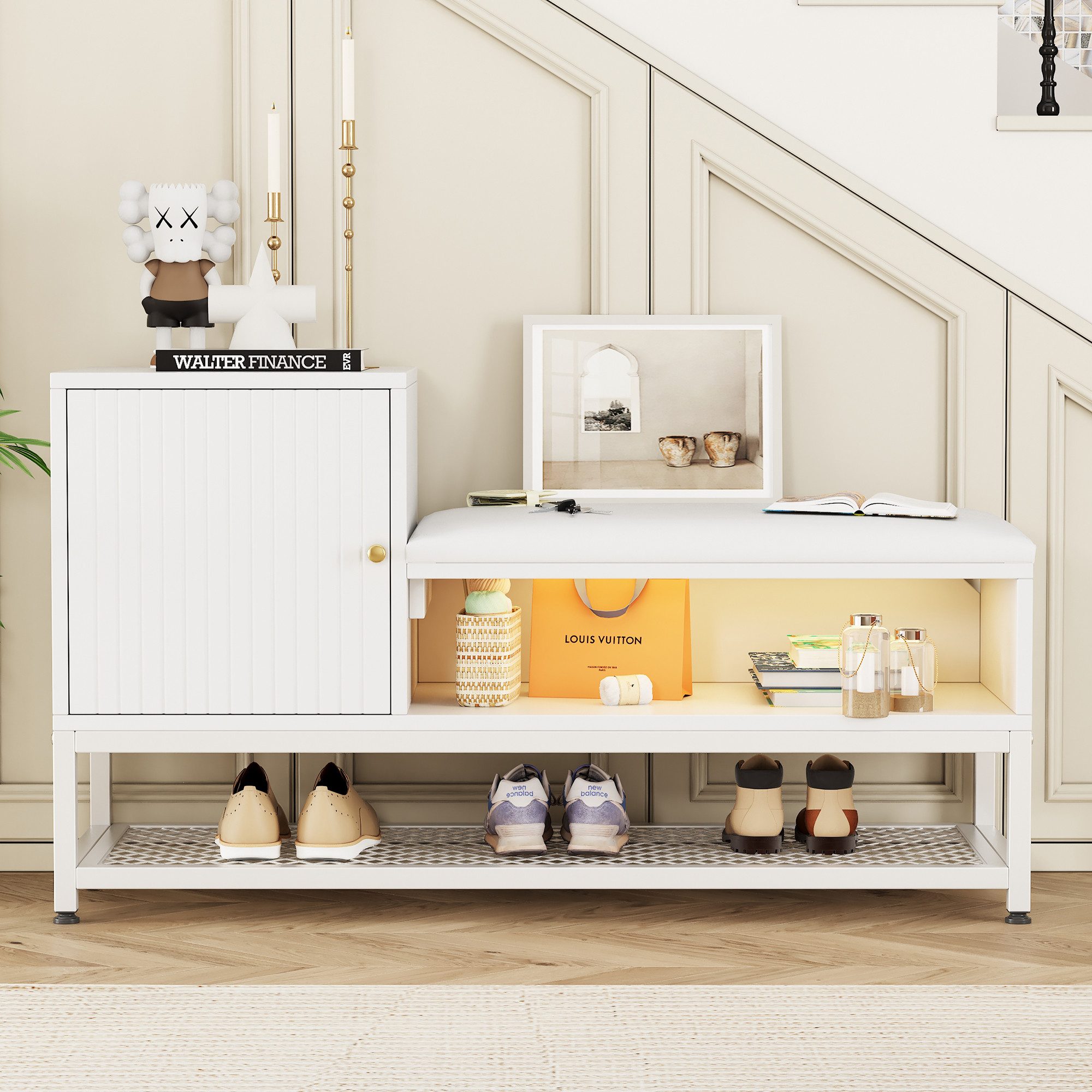 OKWISH Schuhschrank mit Stauraum (Schuhbank, Schuhregal, günstig online kaufen