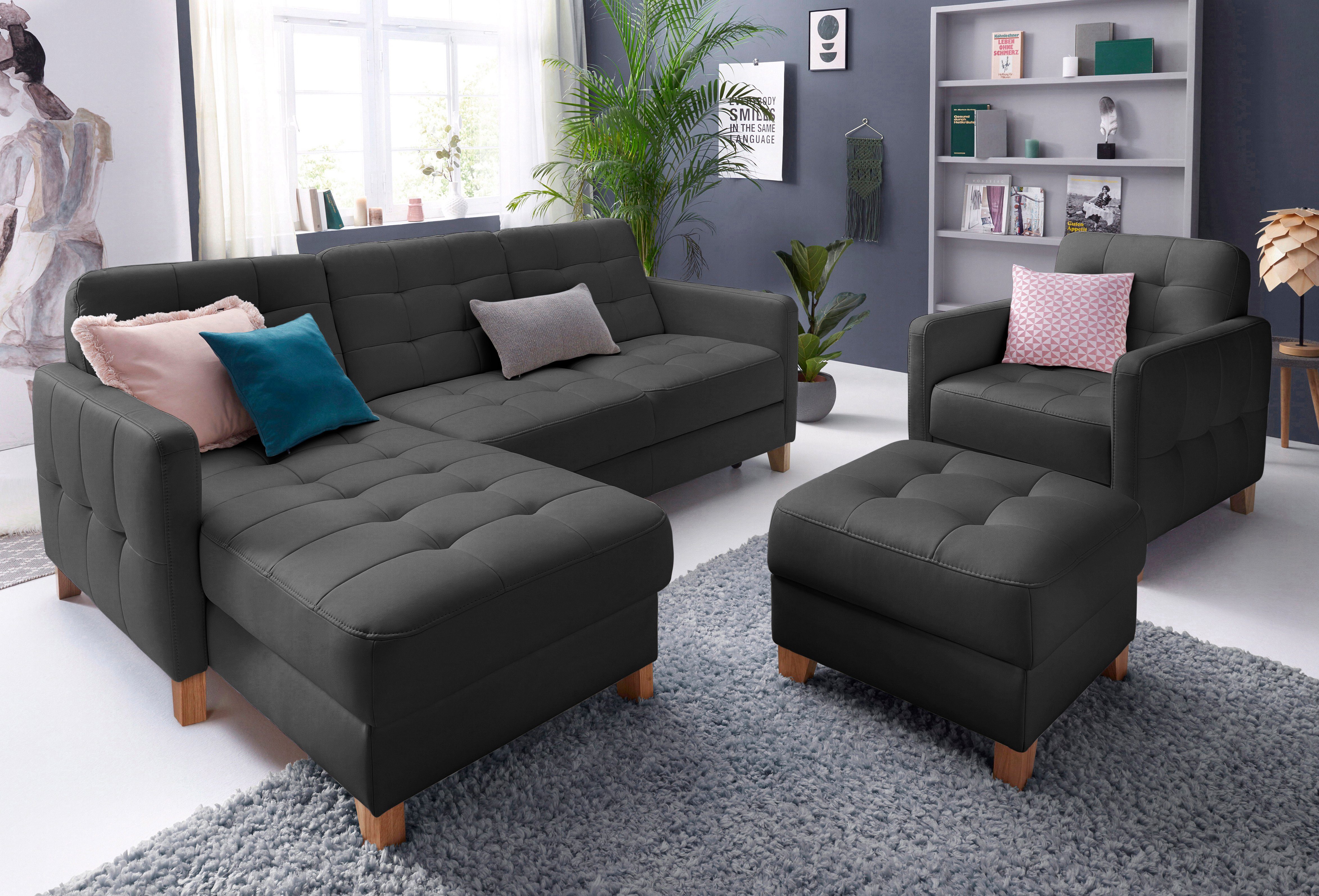 exxpo - sofa fashion Ecksofa Elio, L-Form, wahlweise mit Bettfunktion