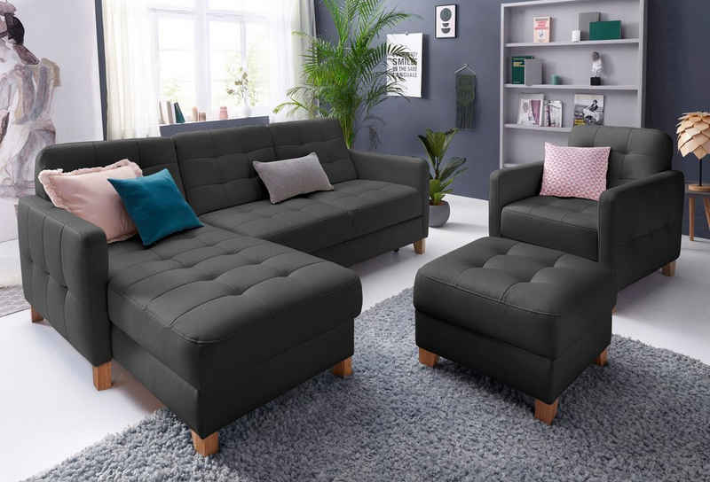 exxpo - sofa fashion Ecksofa Elio, wahlweise mit Bettfunktion, L-Form