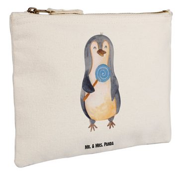 Mr. & Mrs. Panda Kosmetiktasche Grösse XL Große Pinguin Lolli - Weiß - Geschenk, Gauner, Süßigkeiten, (1-tlg), Formbeständig