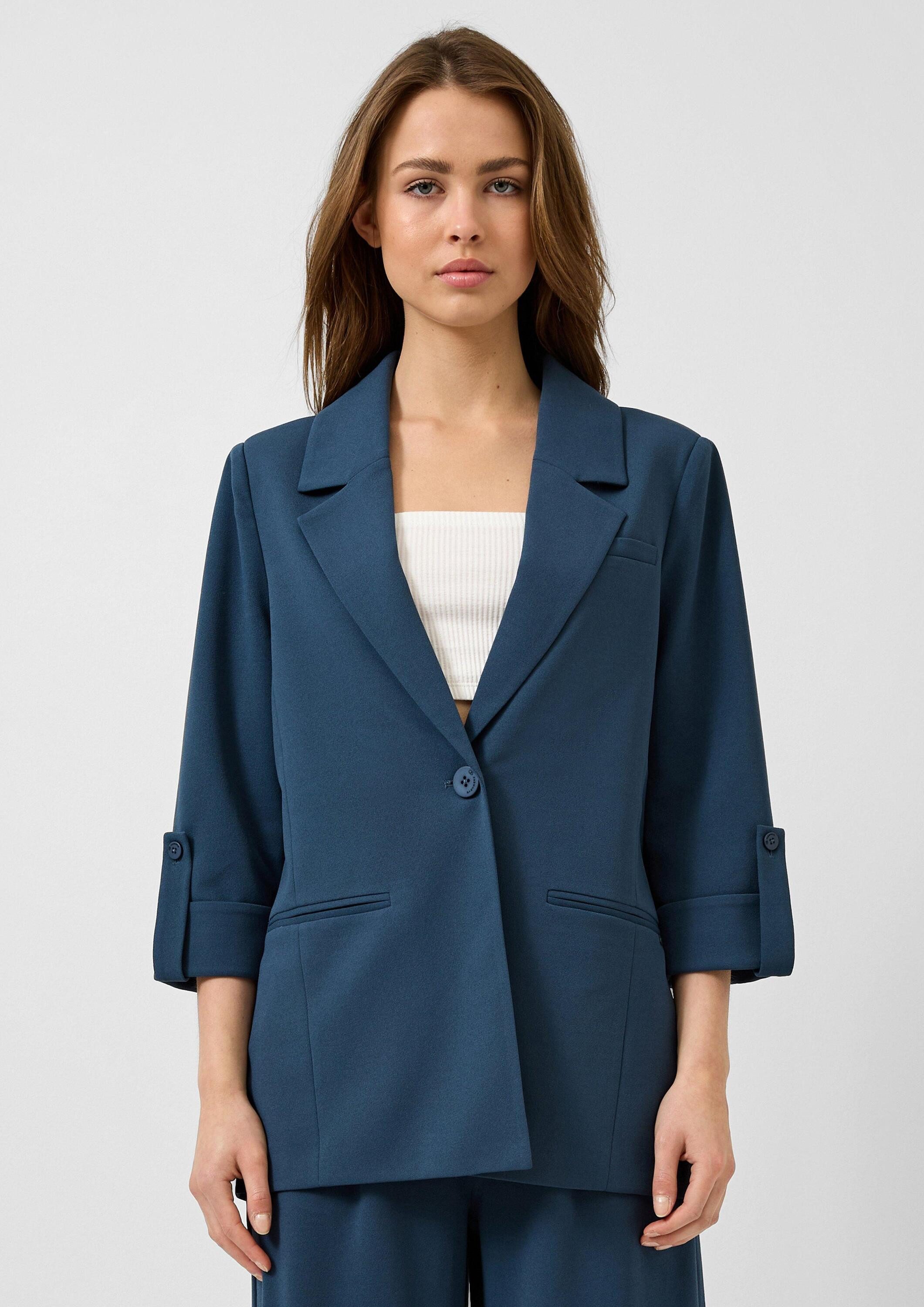 QS Jackenblazer Indoor-Blazer Blazer mit Turn-ups