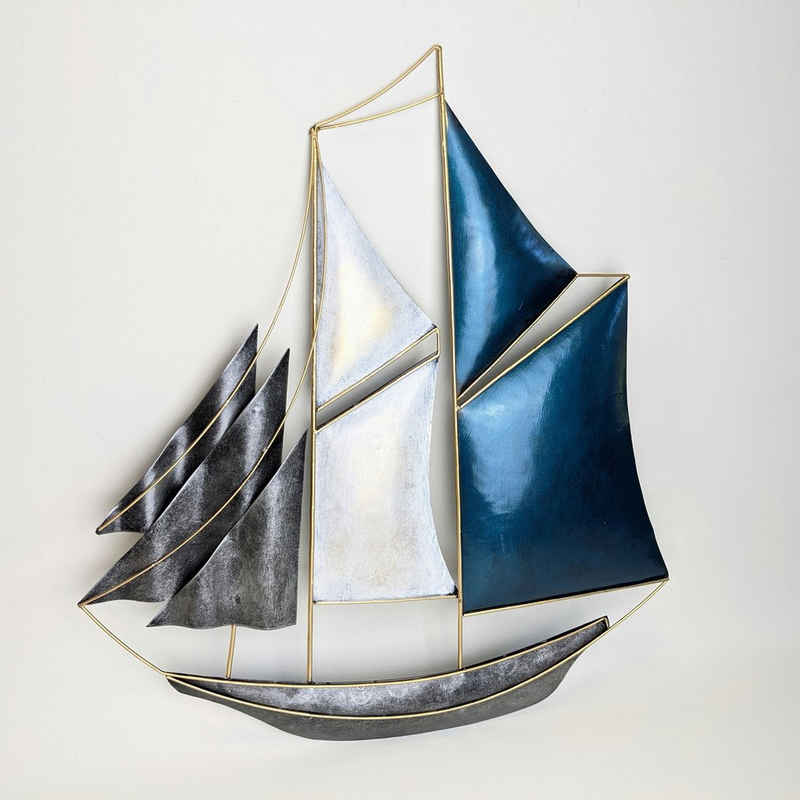 ThoKuToys Wanddekoobjekt »Wanddeko - Segelboot Warnemünde« (Packung)