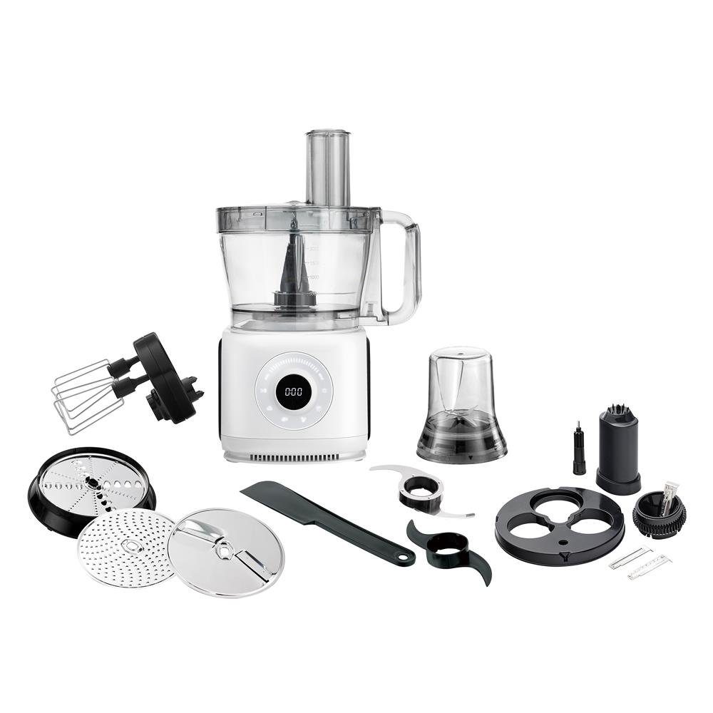 Adler Küchenmaschine, 2000W, 3,5L, 12in1 Multifunktionales Küchengerät mit LCD-Anzeige