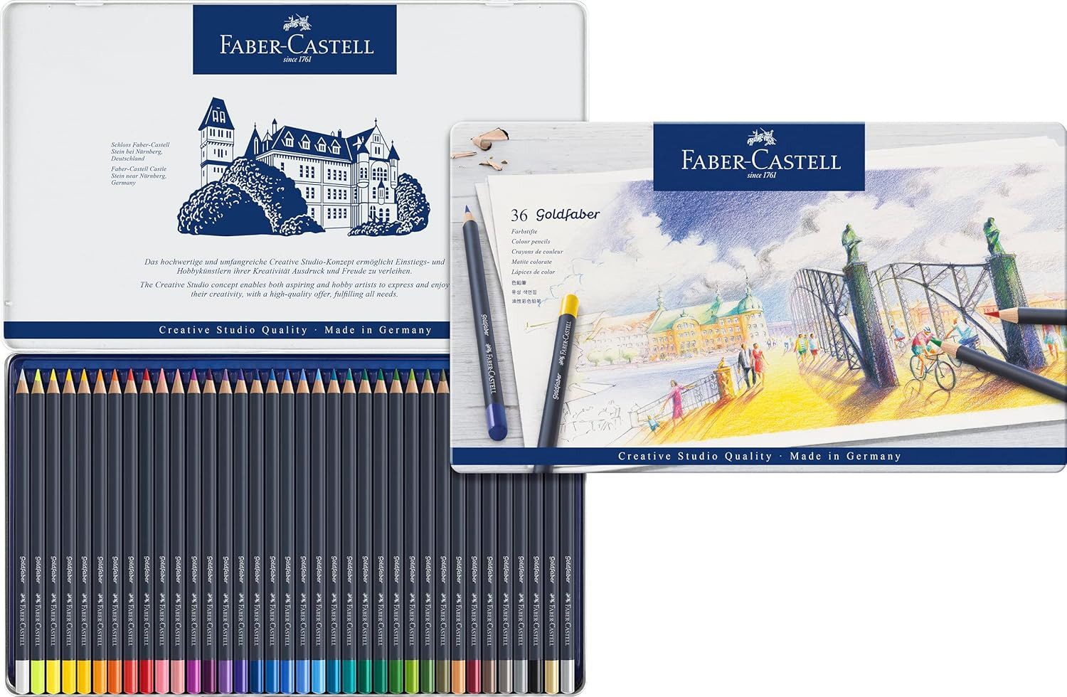 Faber-Castell Buntstift Faber-Castell Goldfaber 36 Farbstifte im Metalletui
