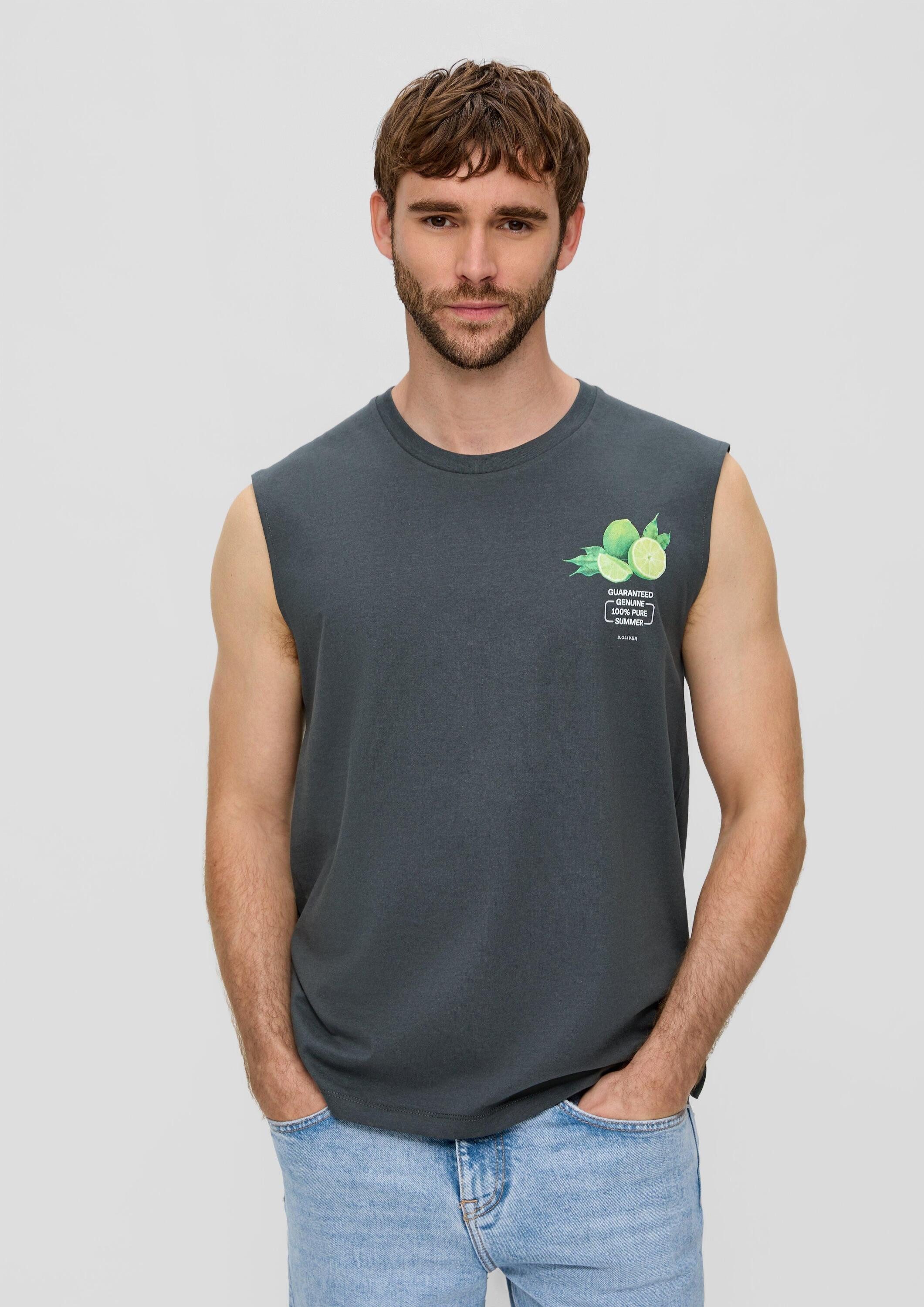 s.Oliver Muskelshirt T-Shirt Tanktop mit Frontprint günstig online kaufen