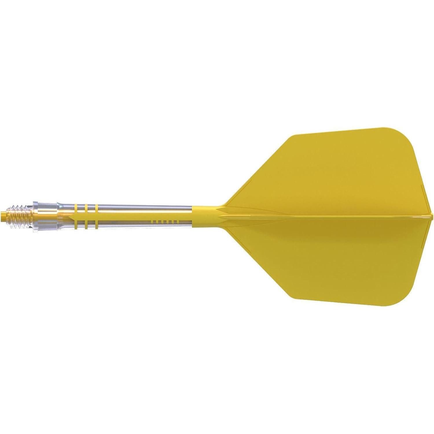 LuxusKollektion Dartpfeil Dartschaft Flight Carbon T19 Big gelbes Flug gelber Schaft Größe 6