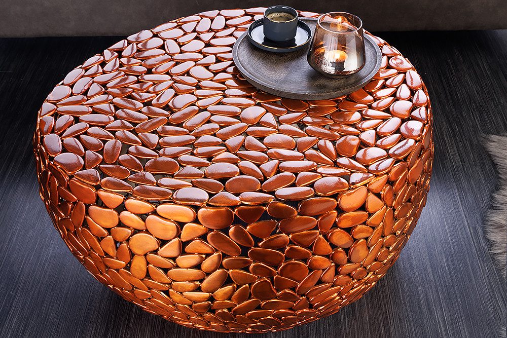 riess-ambiente Couchtisch STONE MOSAIC 75cm kupfer günstig online kaufen