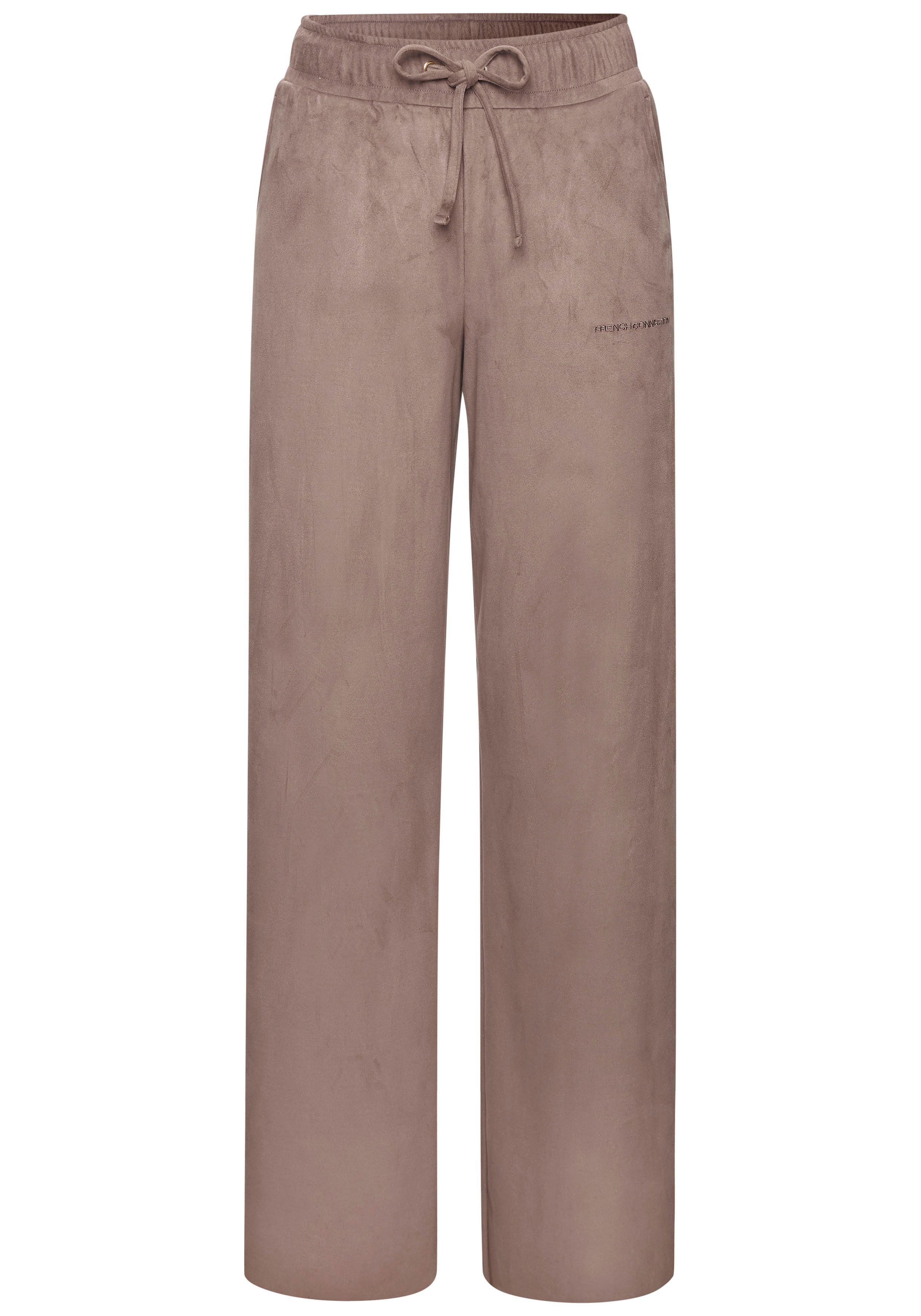 French Connection Schlupfhose aus Veloursleder-Imitat mit seitlichen Tasche günstig online kaufen